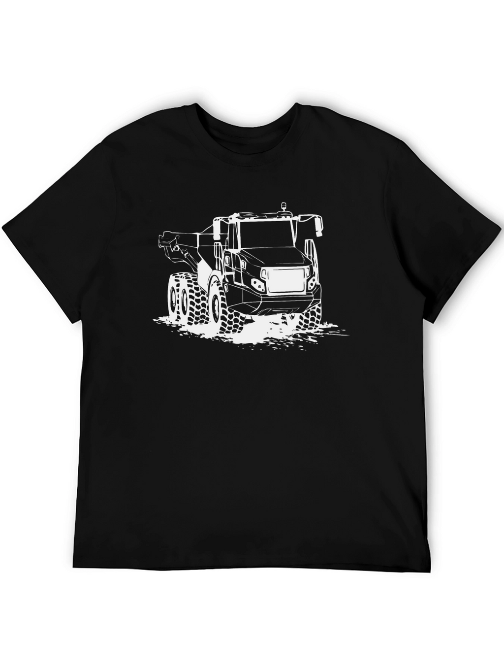 Heavy Equipment Graphic Tee - Black Cotton Blend