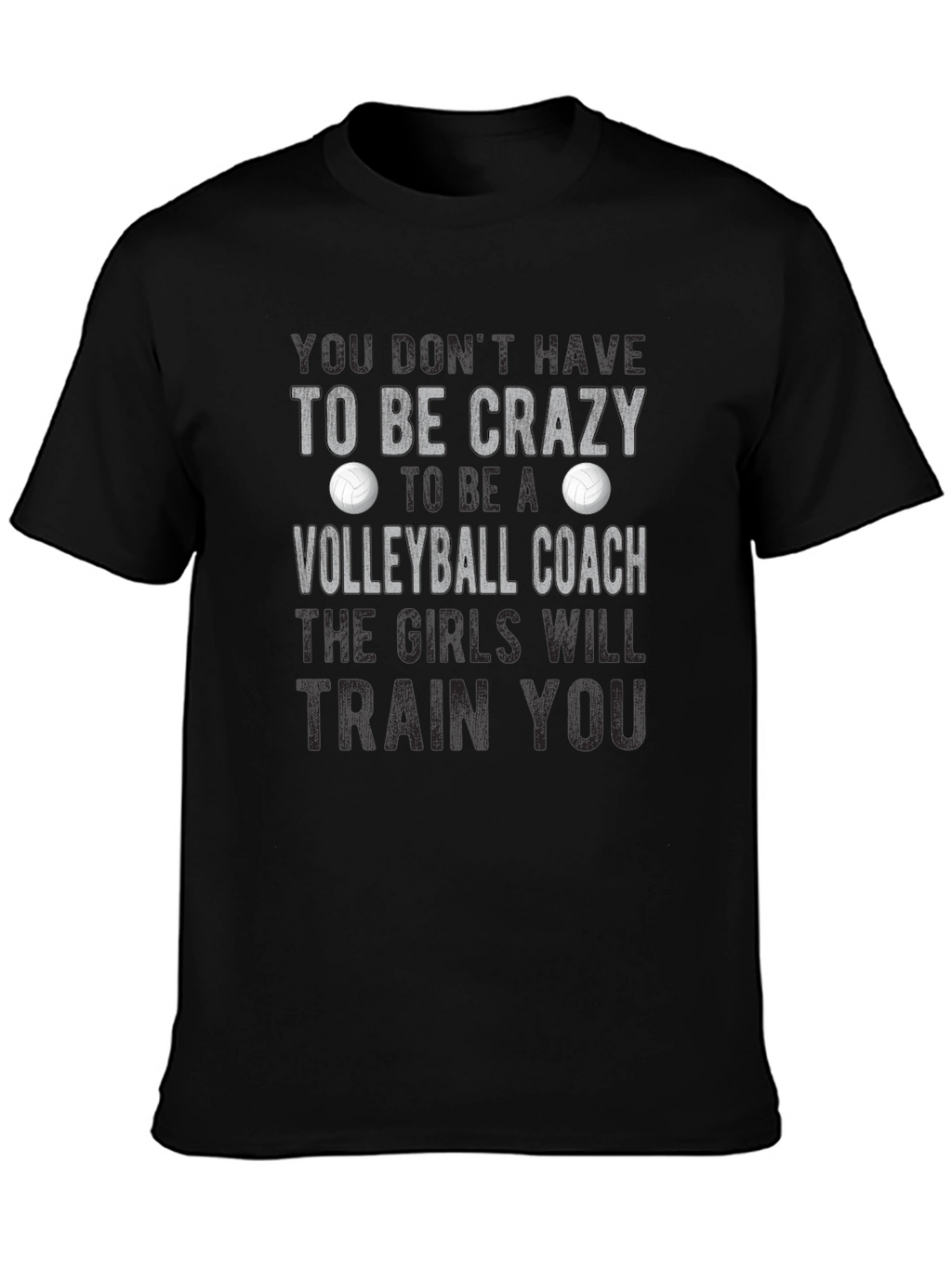 Volleyball Coach Graphic T-Shirt - Crazy Train You