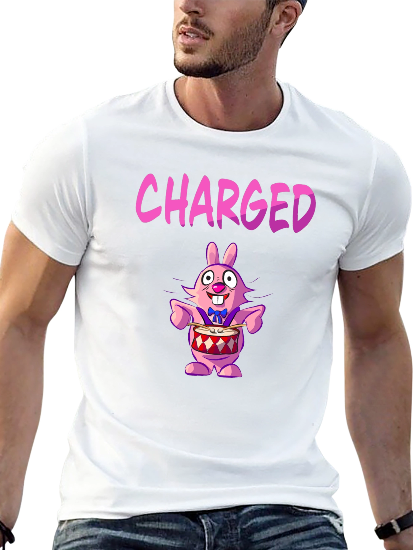 Charged Cartoon Bunny T-Shirt