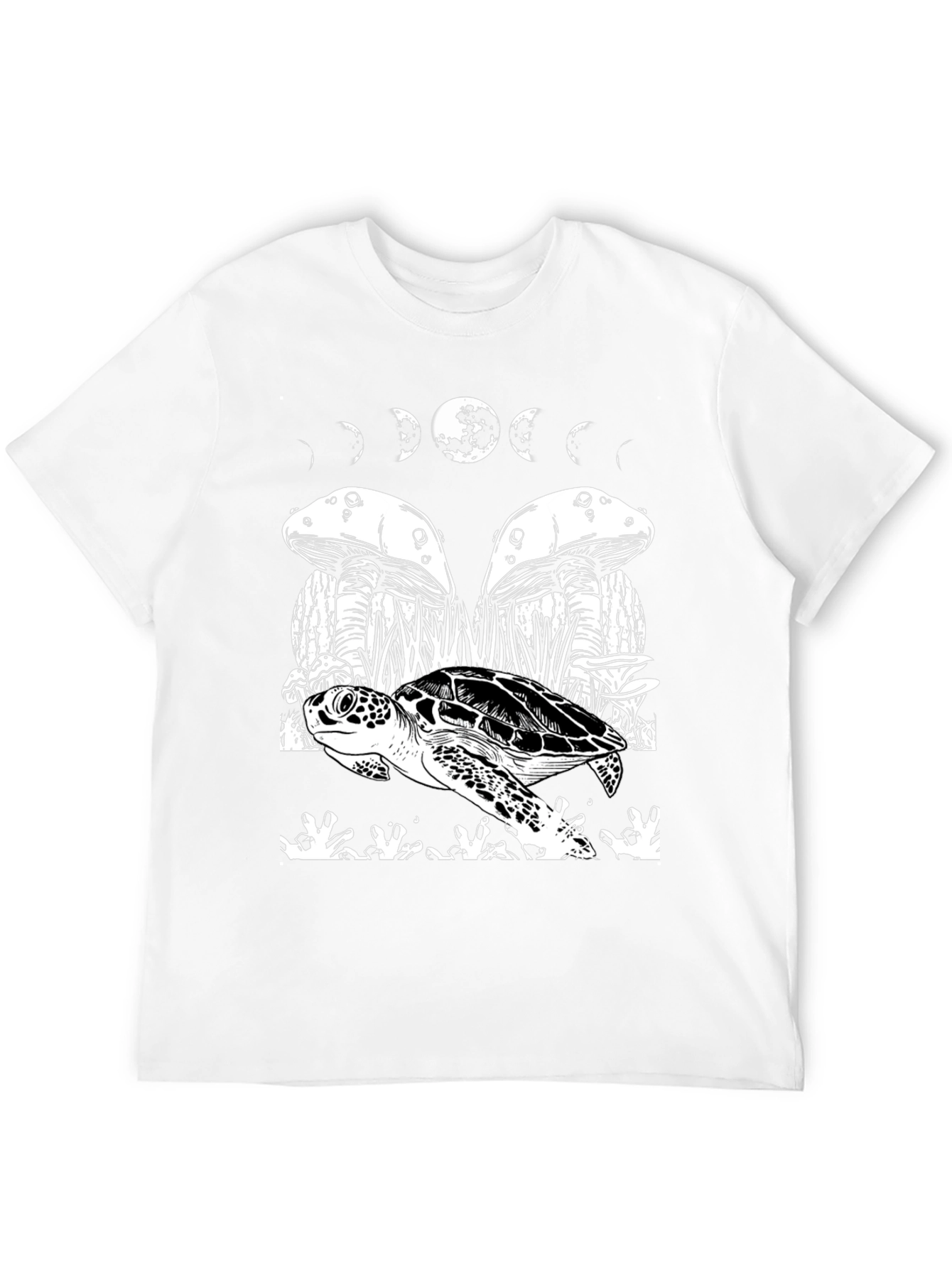 Turtle & Moon Phases Graphic Tee