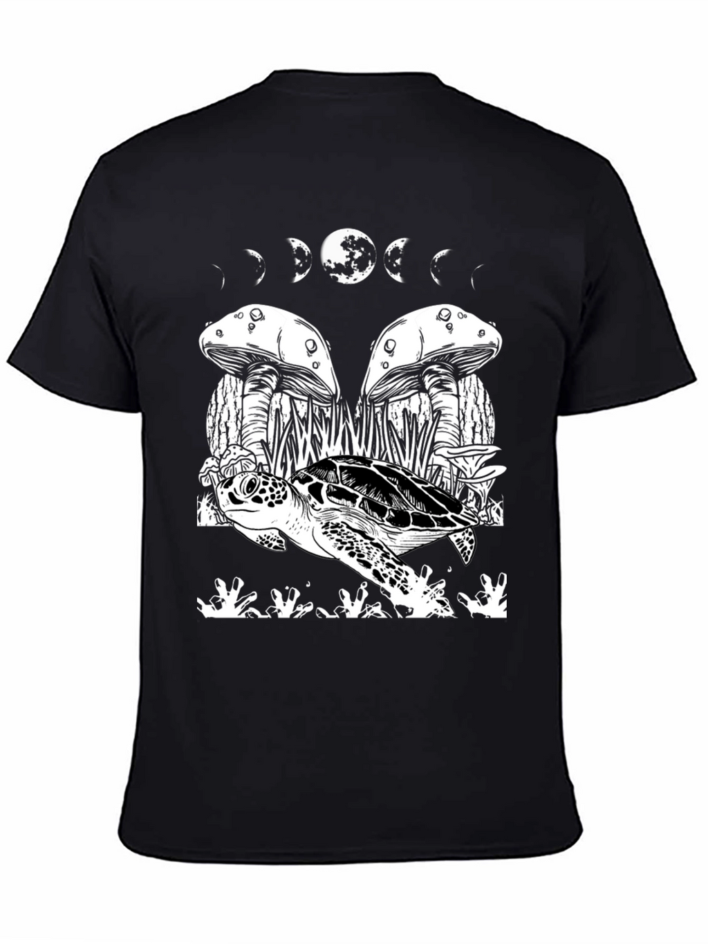 Turtle & Moon Phases Graphic Tee