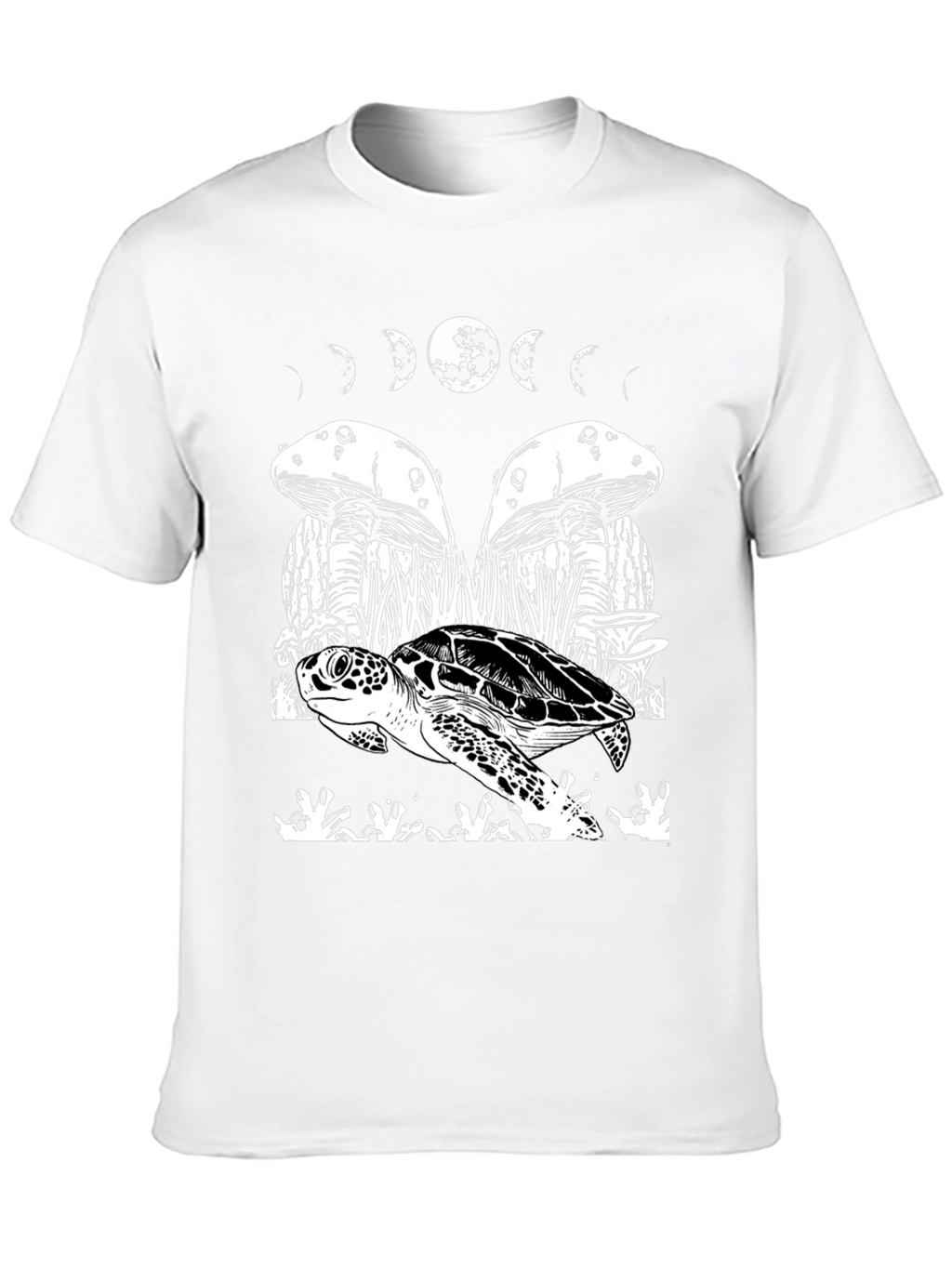 Turtle & Moon Phases Graphic Tee
