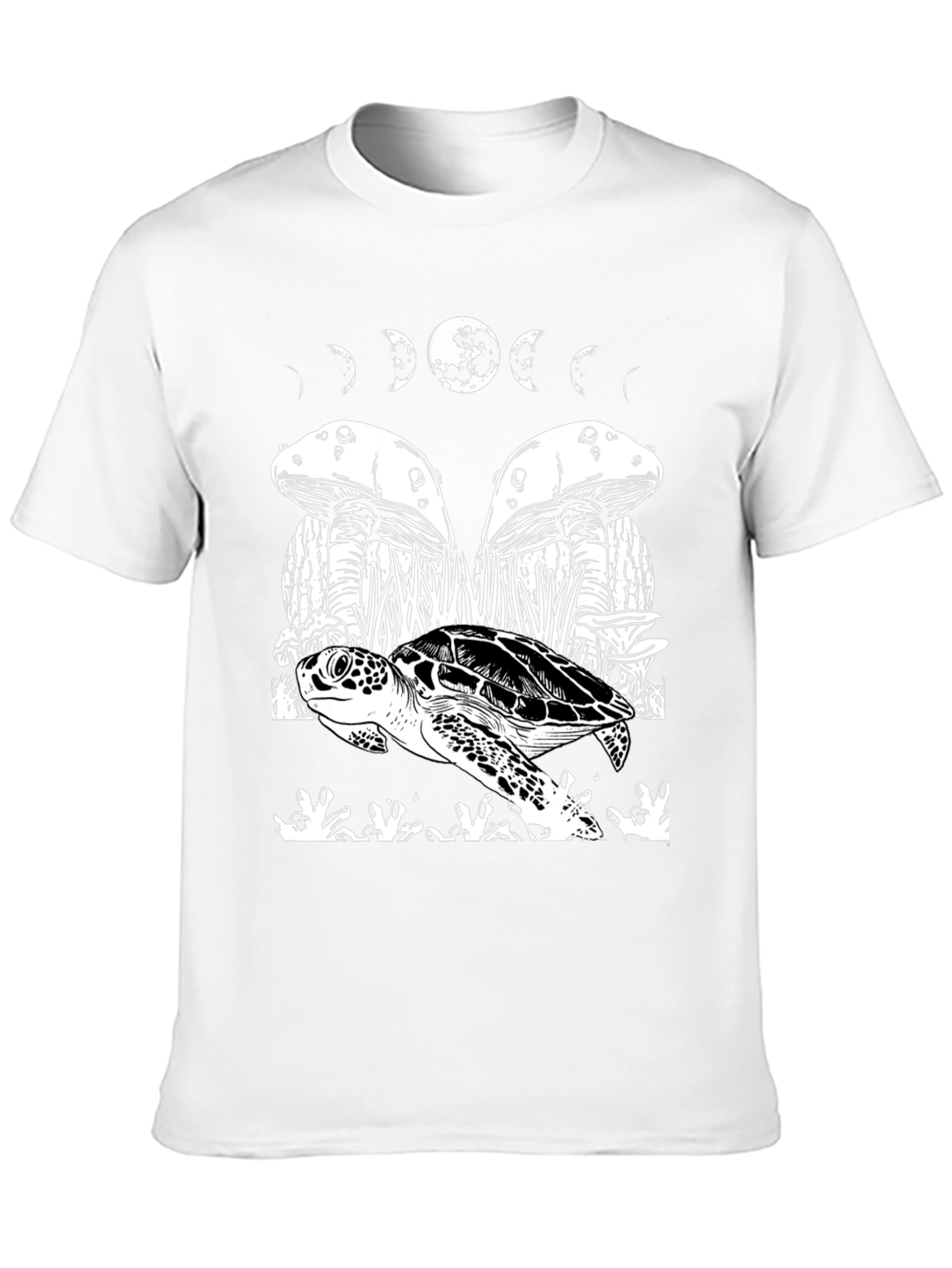 Turtle & Moon Phases Graphic Tee