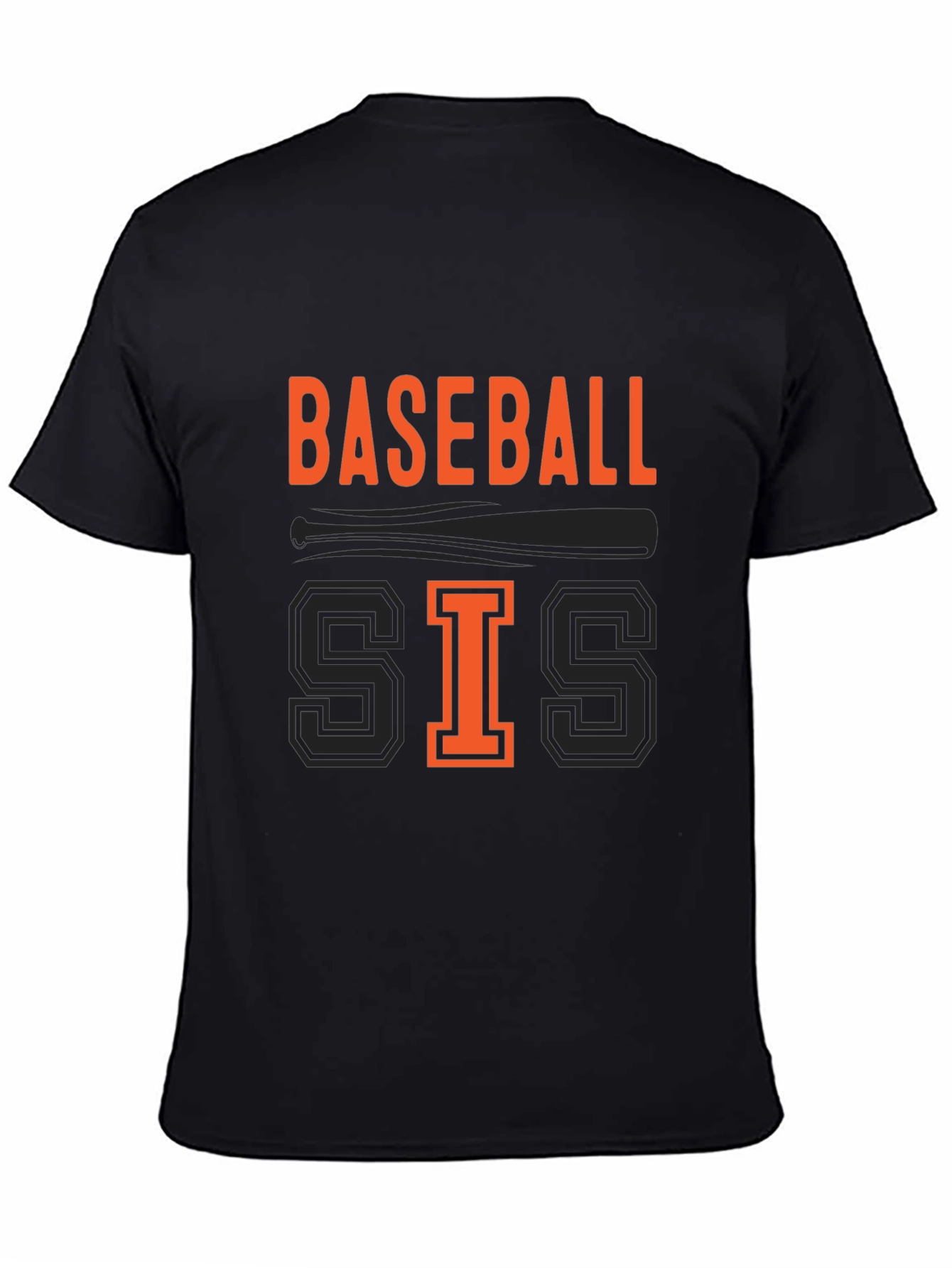 Baseball Sis Black Graphic Tee