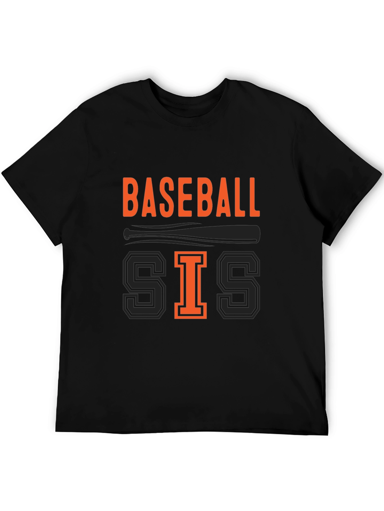 Baseball Sis Black Graphic Tee