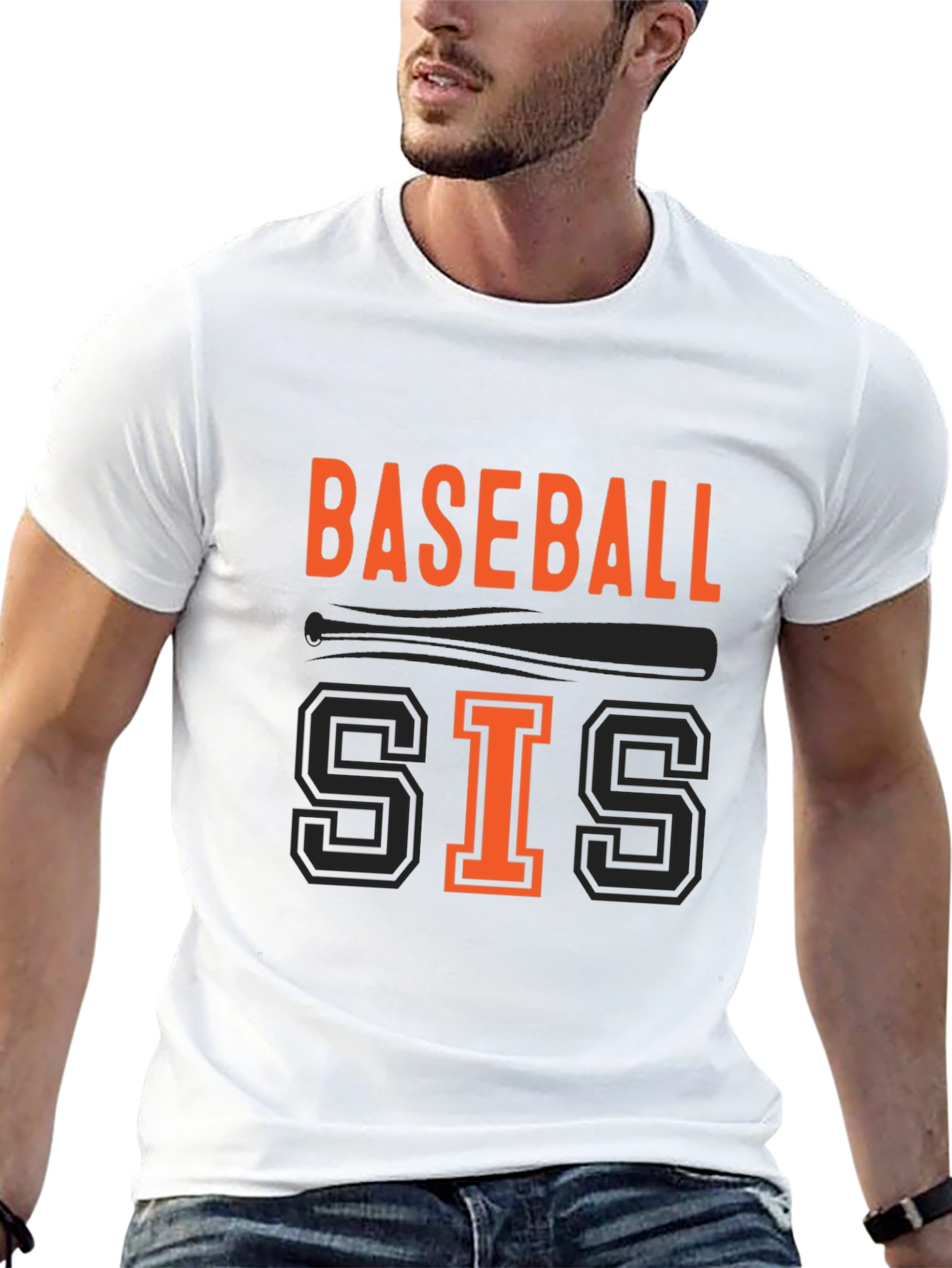 Baseball Sis Black Graphic Tee