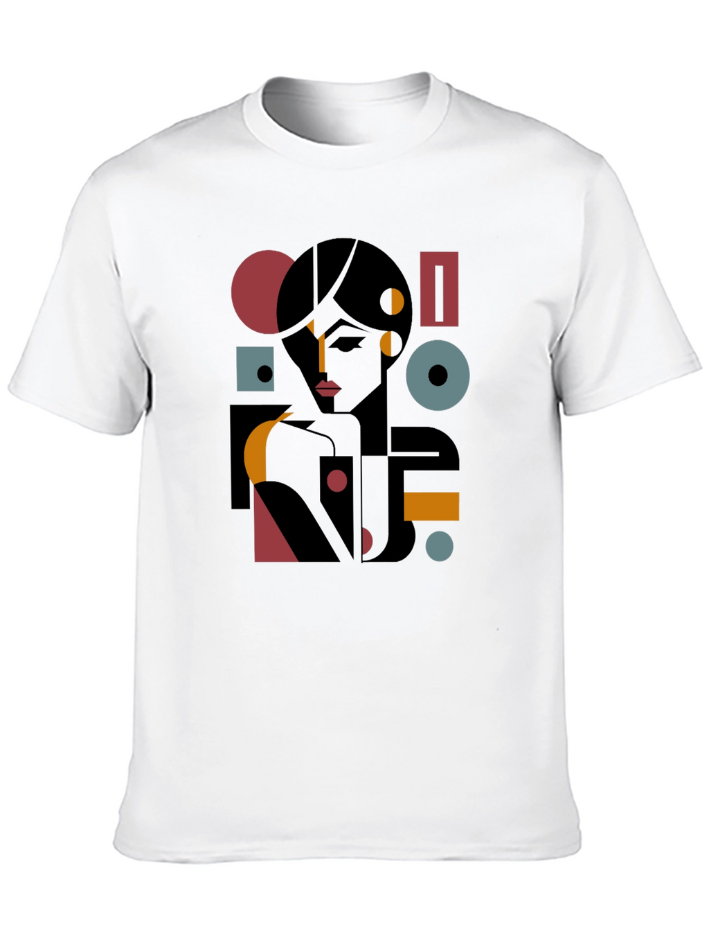 Abstract Geometric Woman Graphic Tee
