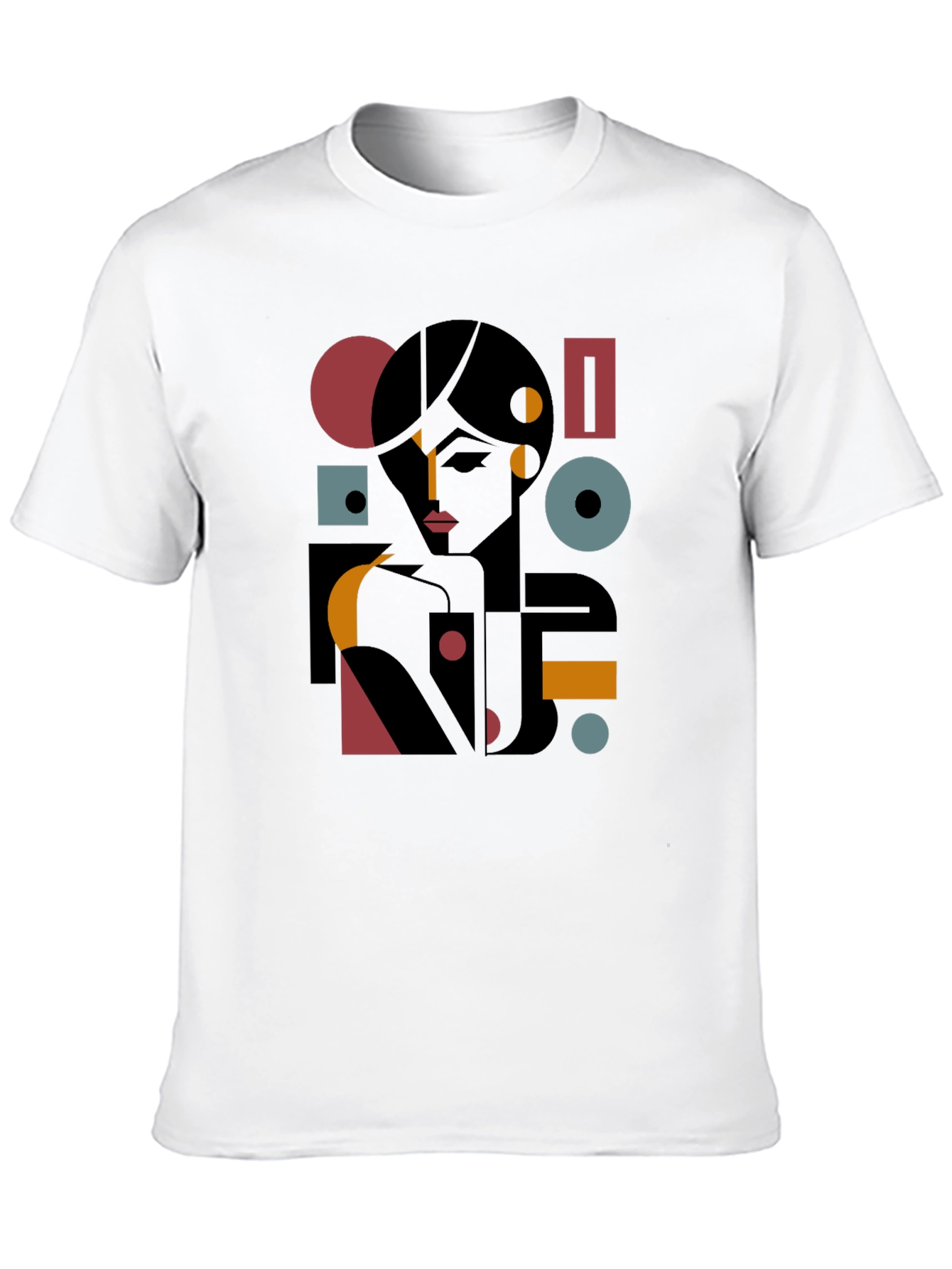 Abstract Geometric Woman Graphic Tee