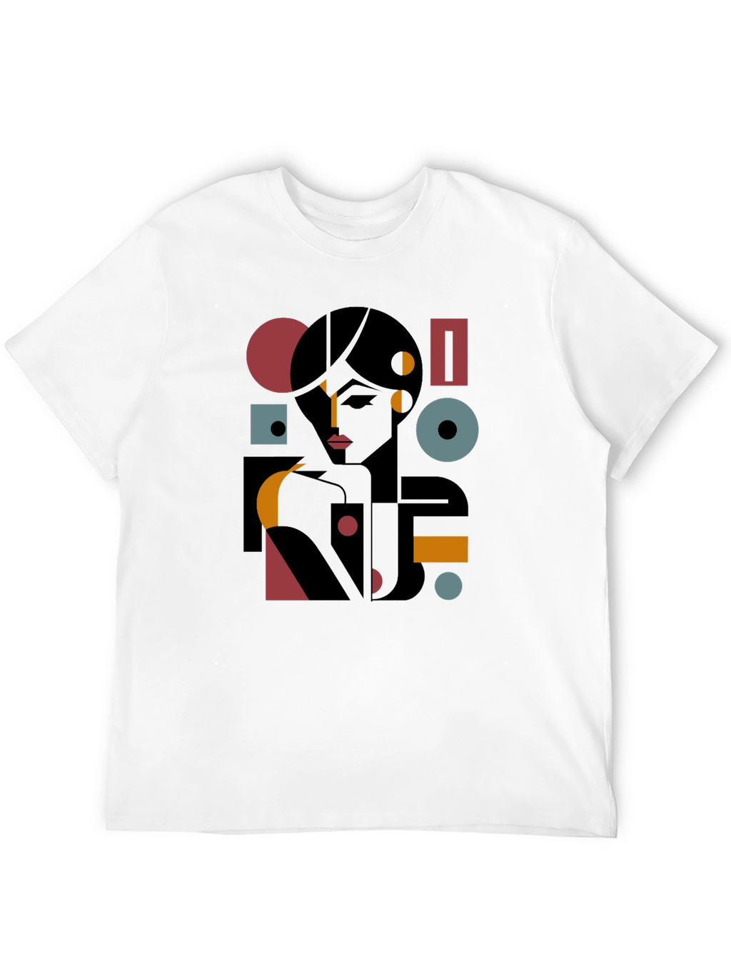 Abstract Geometric Woman Graphic Tee