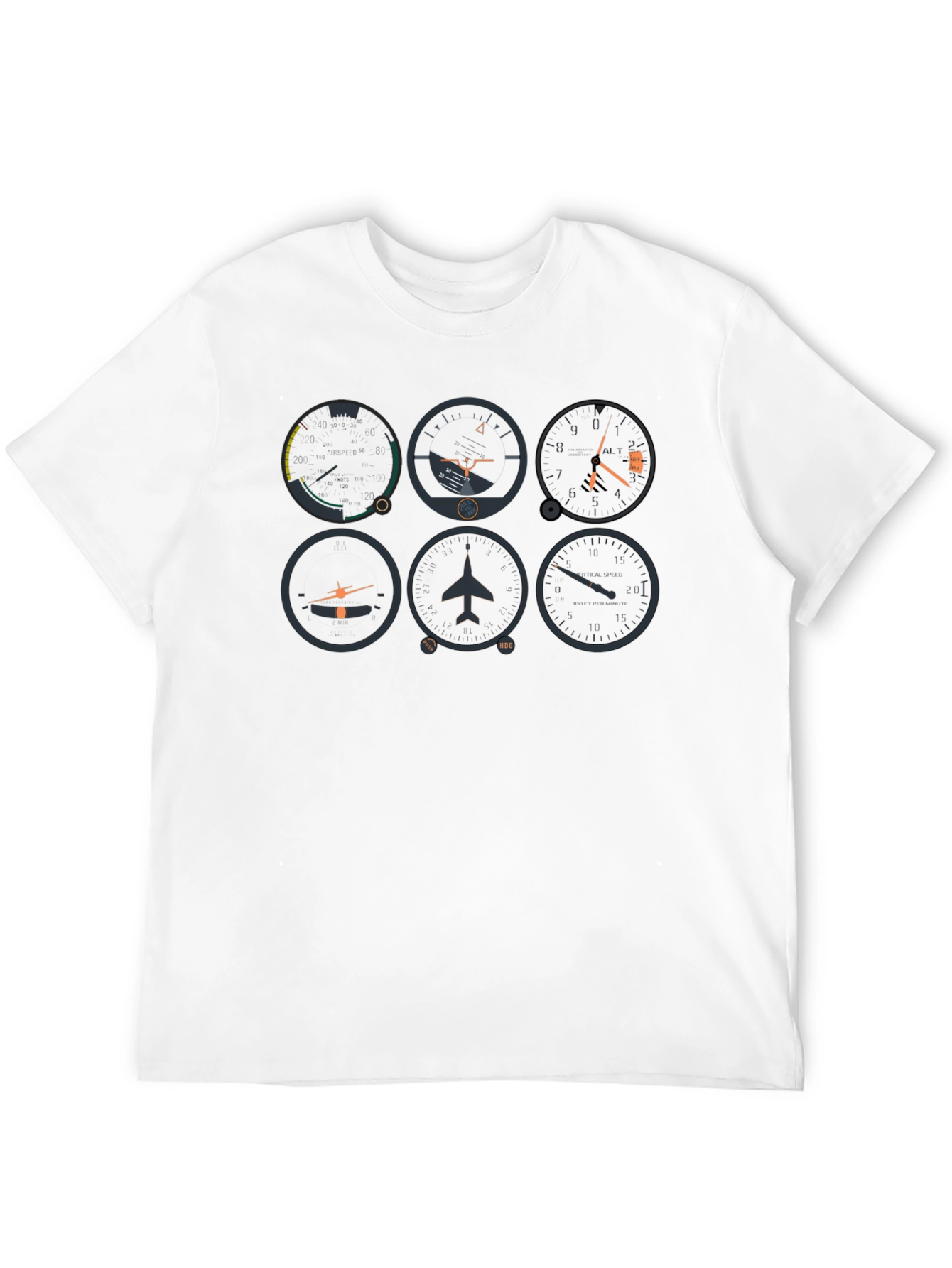 Pilot Instrument Panel Graphic Tee - Black