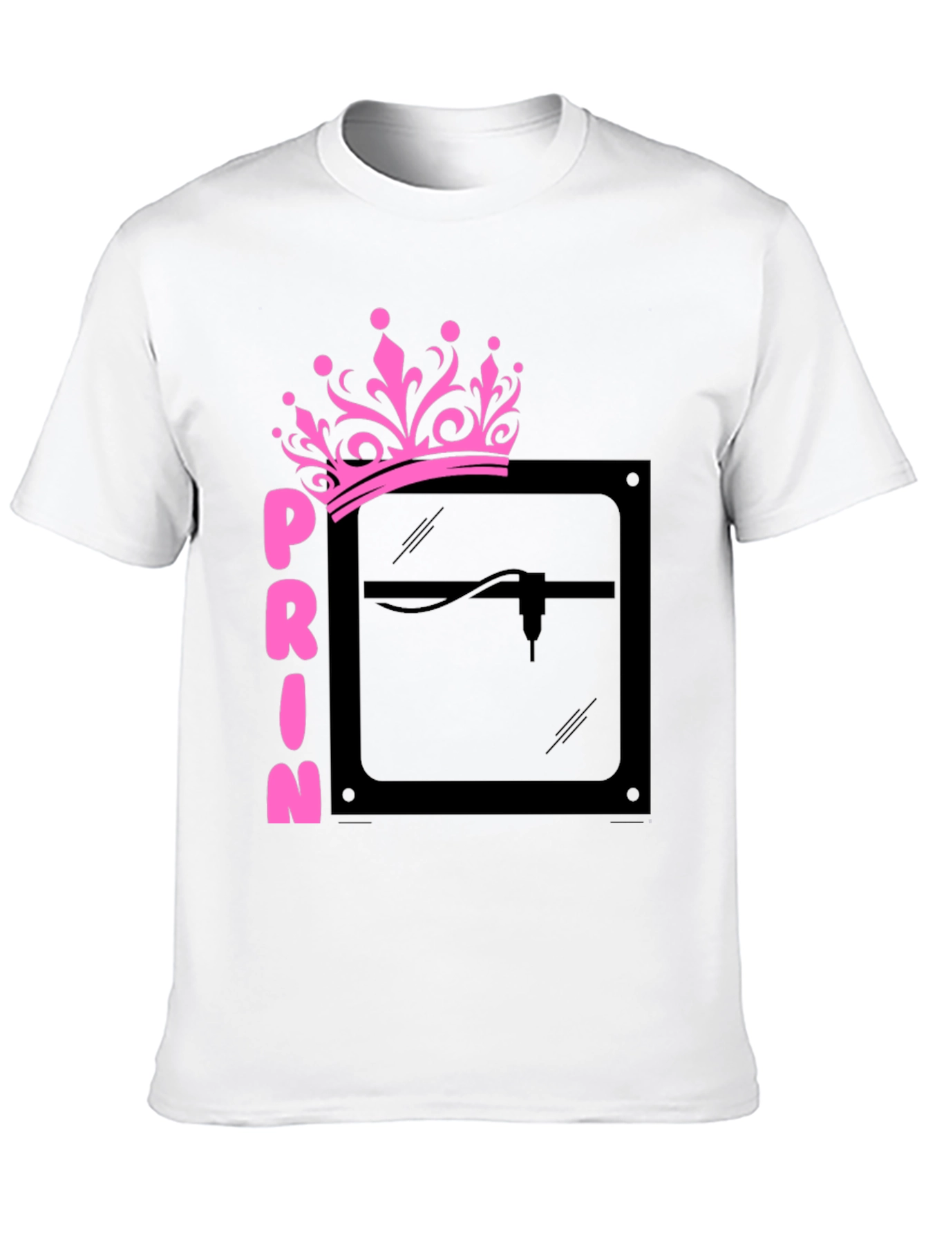Princess Laser Engraver Black Graphic Tee