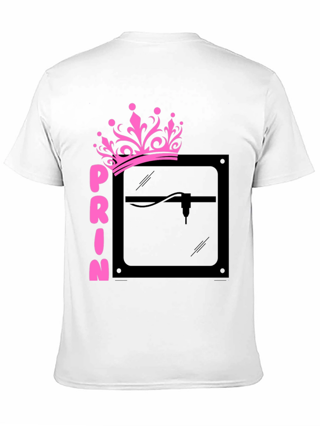 Princess Laser Engraver Black Graphic Tee