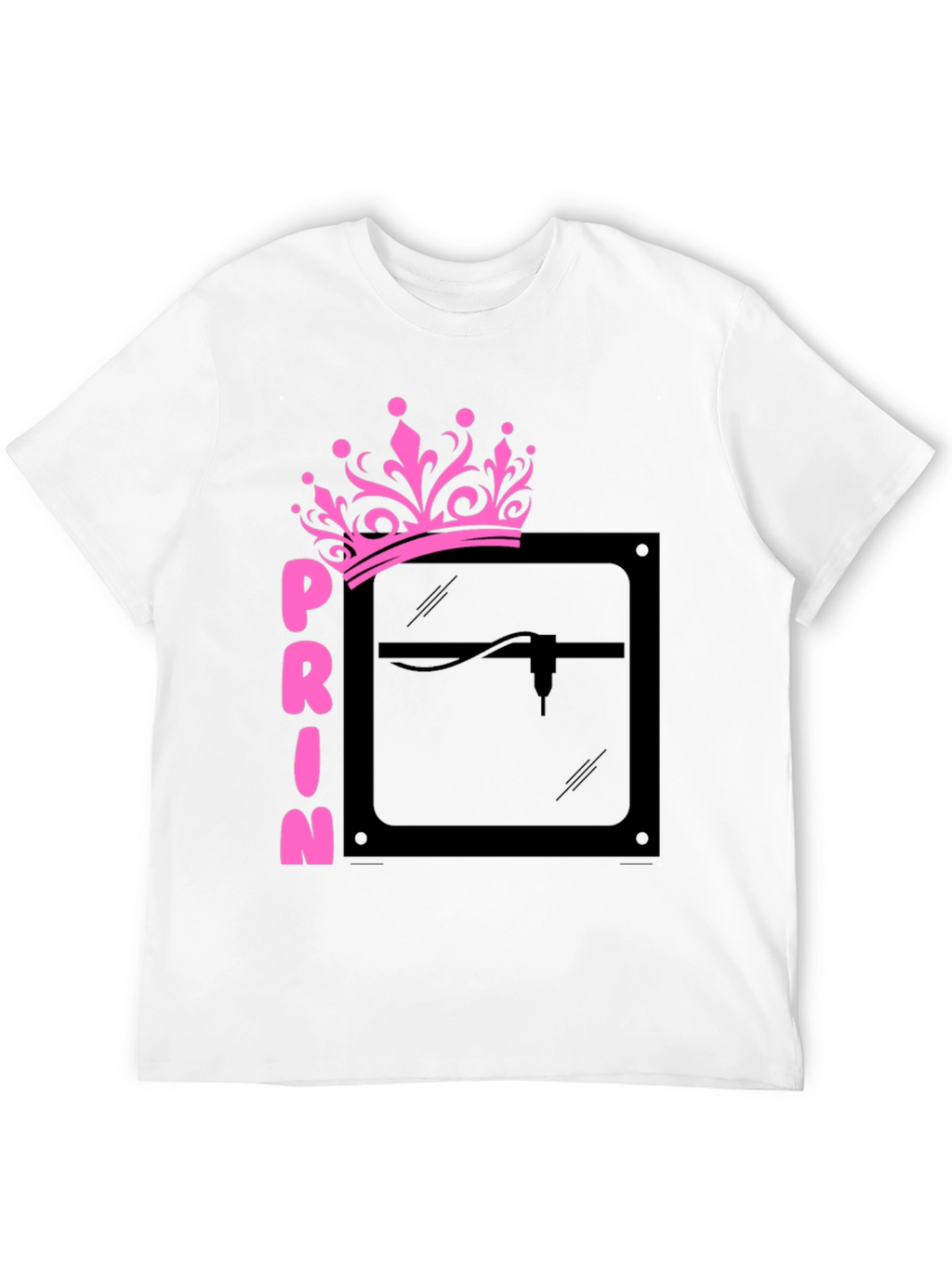 Princess Laser Engraver Black Graphic Tee