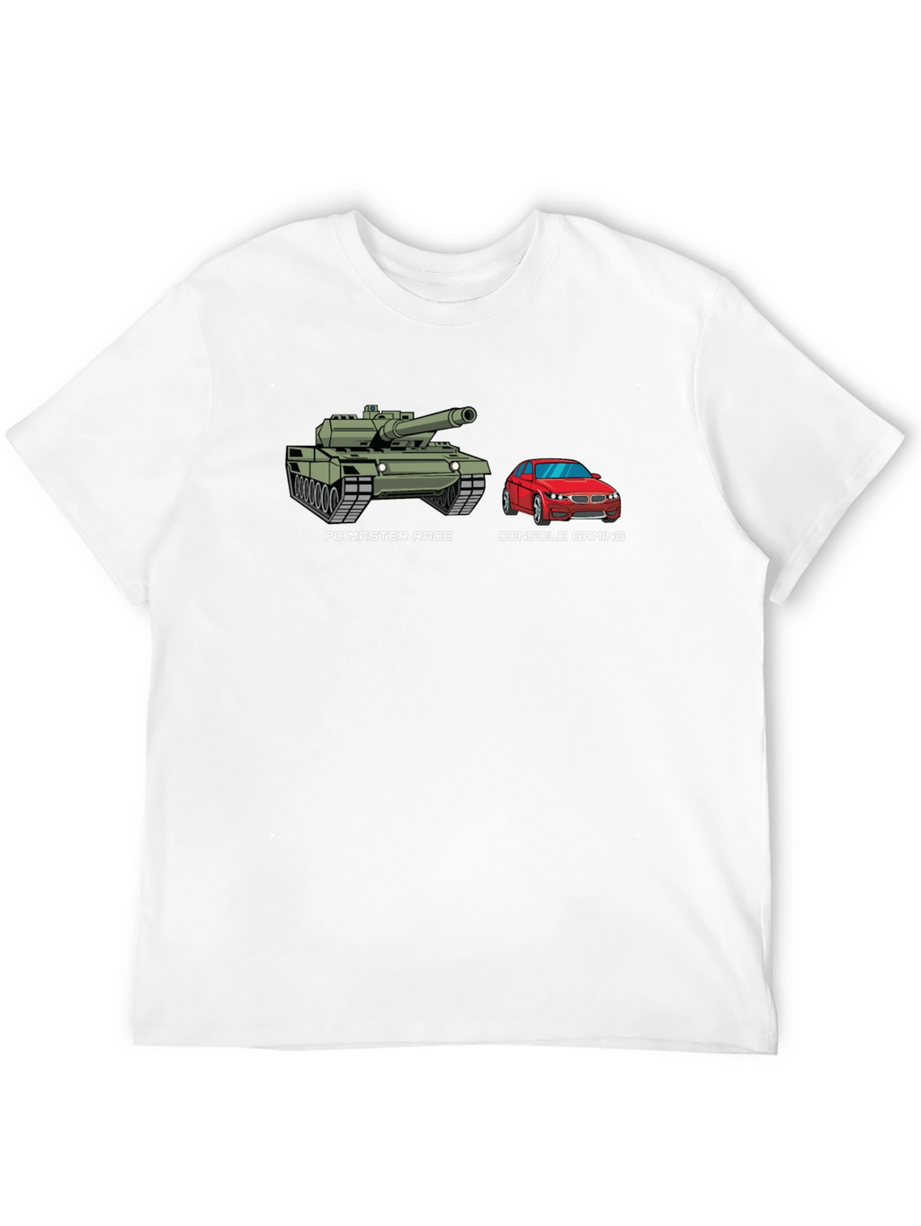PC Master Race T-Shirt Console Gaming Tank vs Car