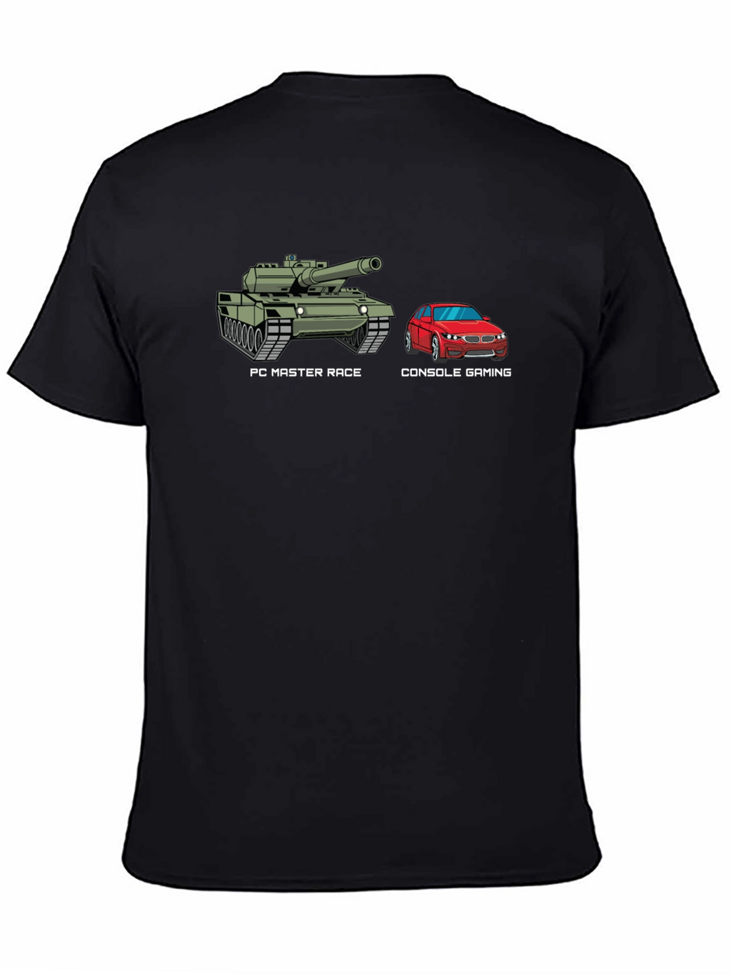 PC Master Race T-Shirt Console Gaming Tank vs Car