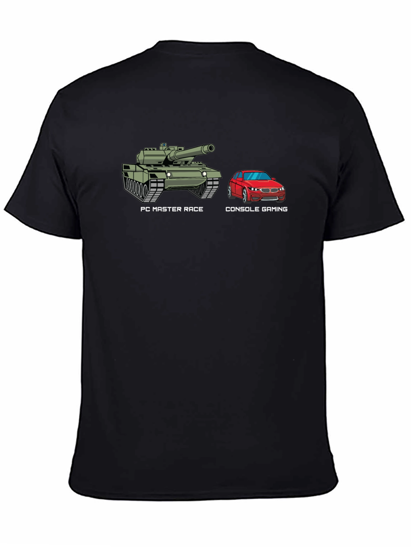 PC Master Race T-Shirt Console Gaming Tank vs Car