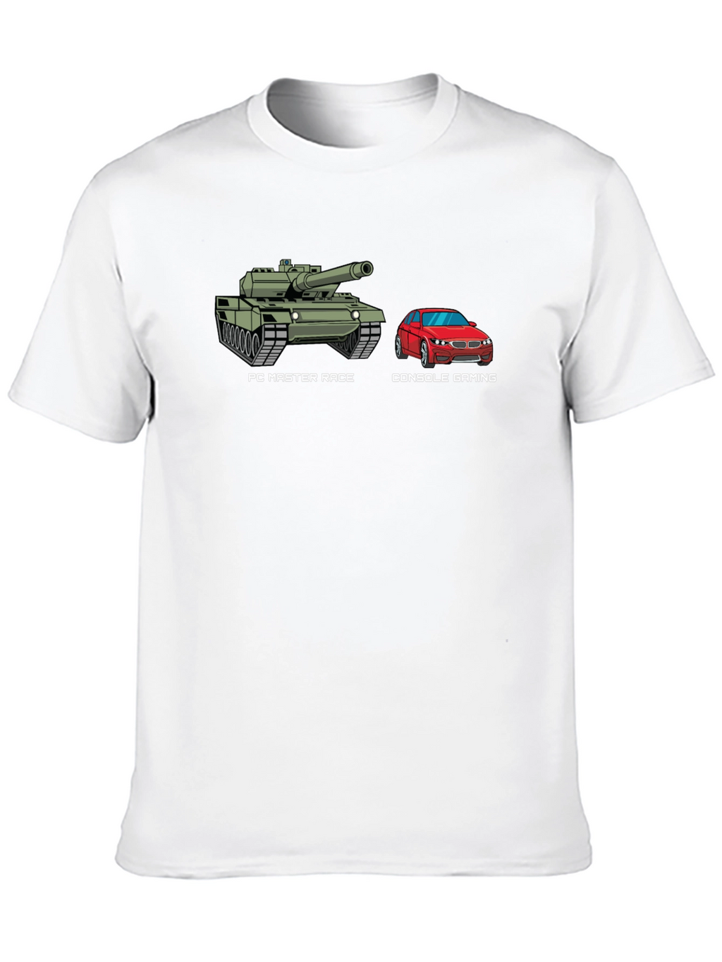 PC Master Race T-Shirt Console Gaming Tank vs Car