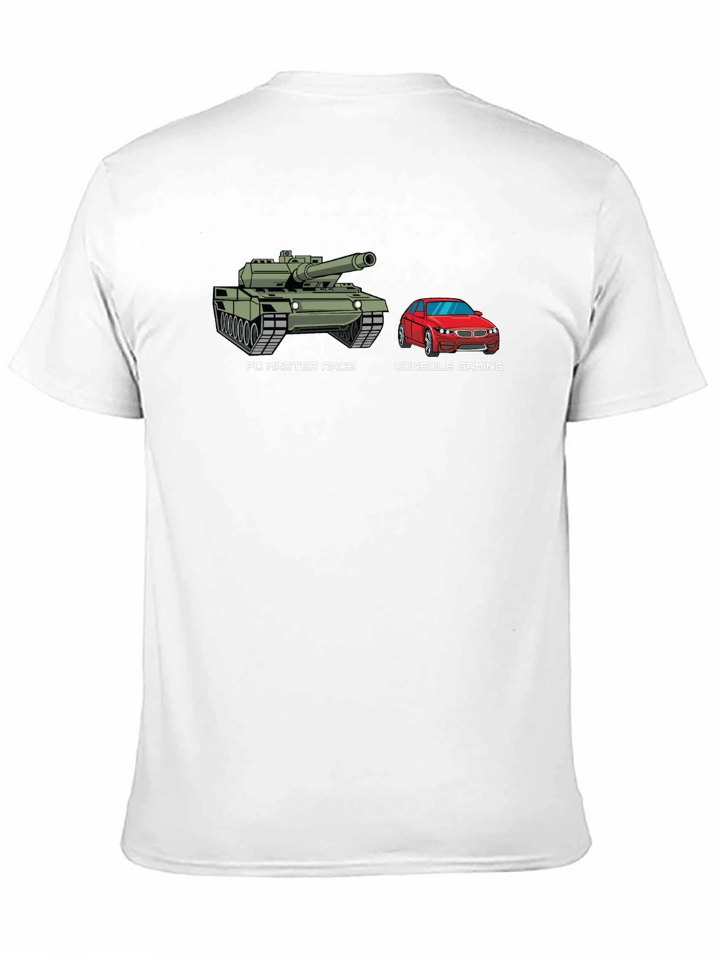 PC Master Race T-Shirt Console Gaming Tank vs Car
