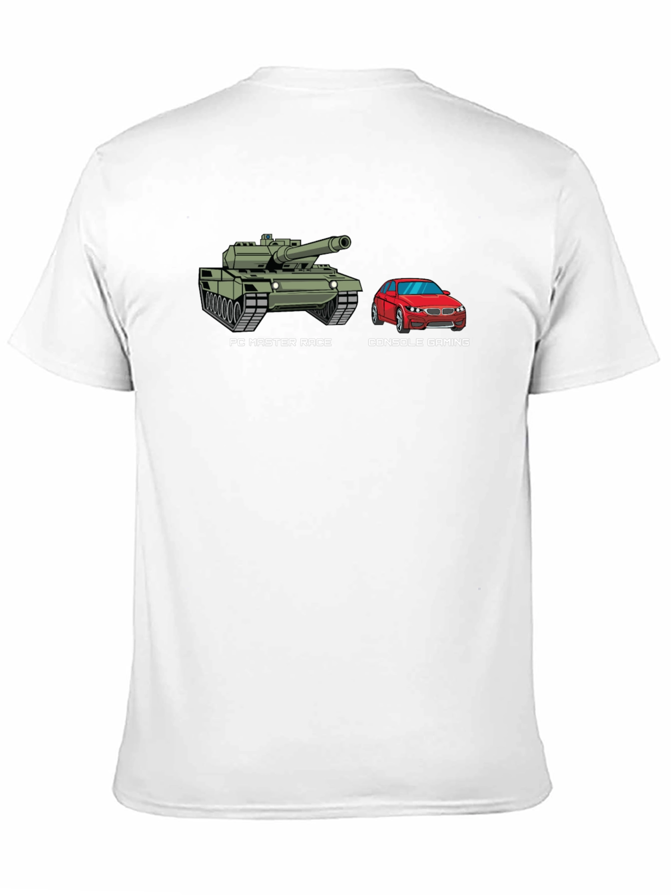 PC Master Race T-Shirt Console Gaming Tank vs Car