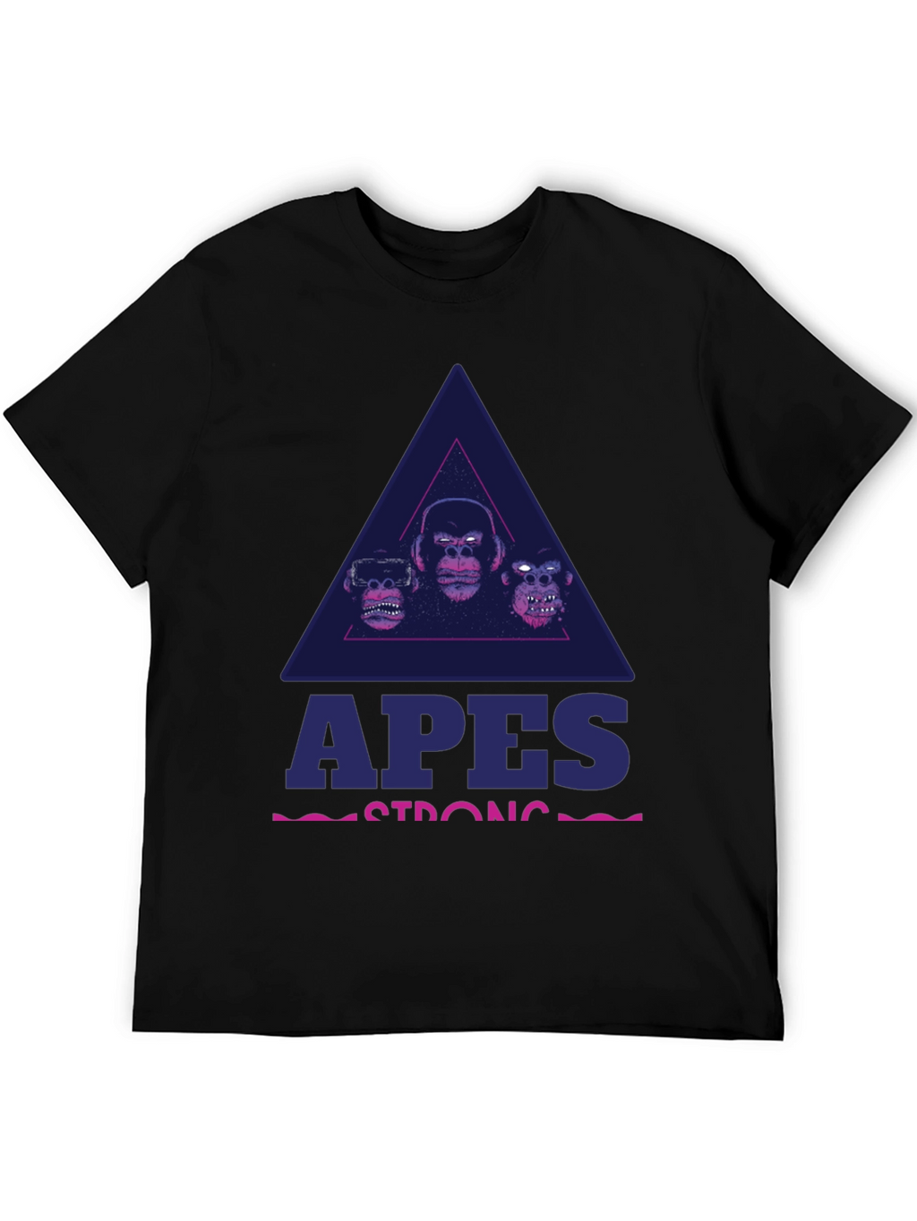 Apes Strong Black Graphic T-Shirt