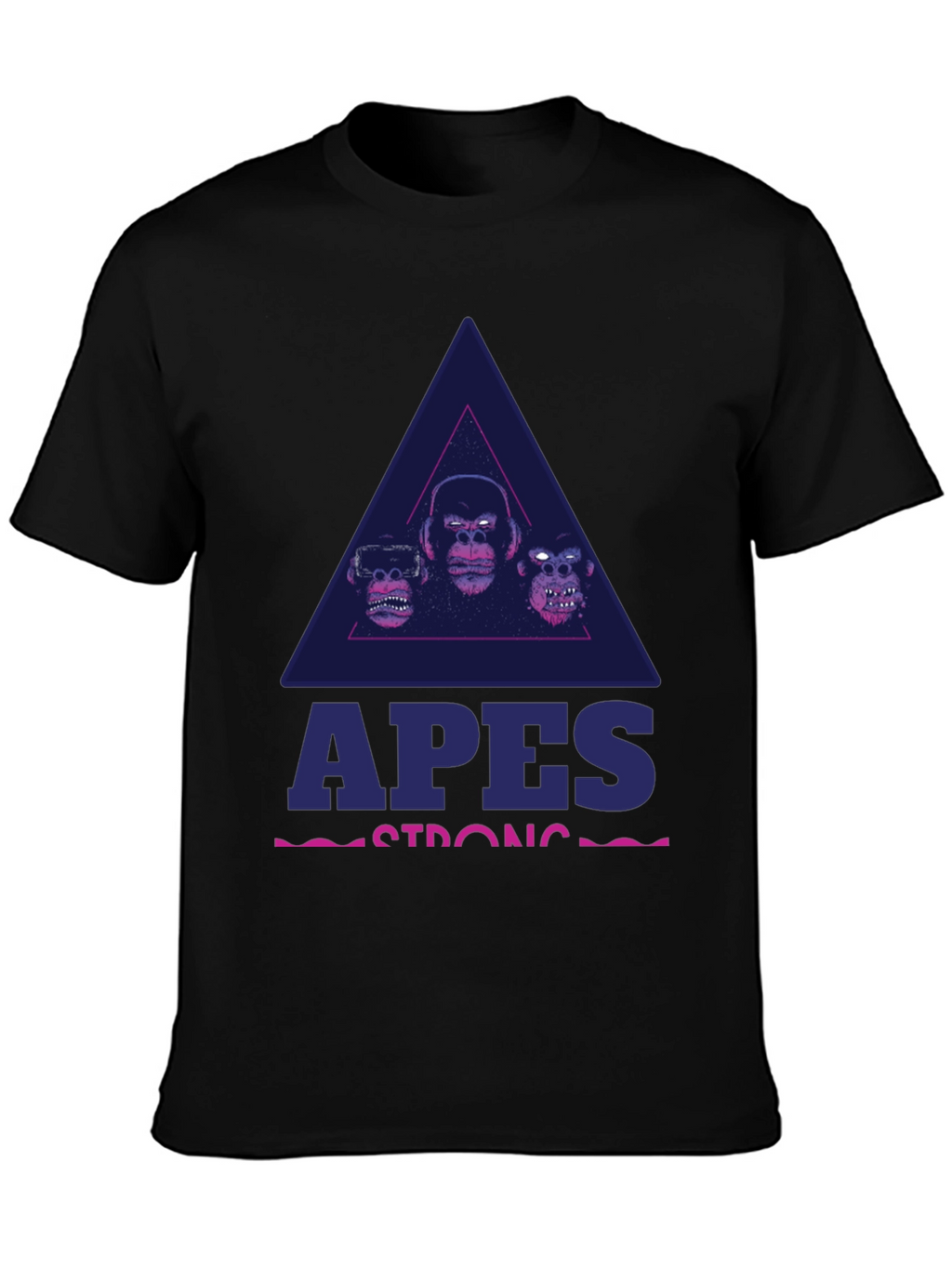 Apes Strong Black Graphic T-Shirt