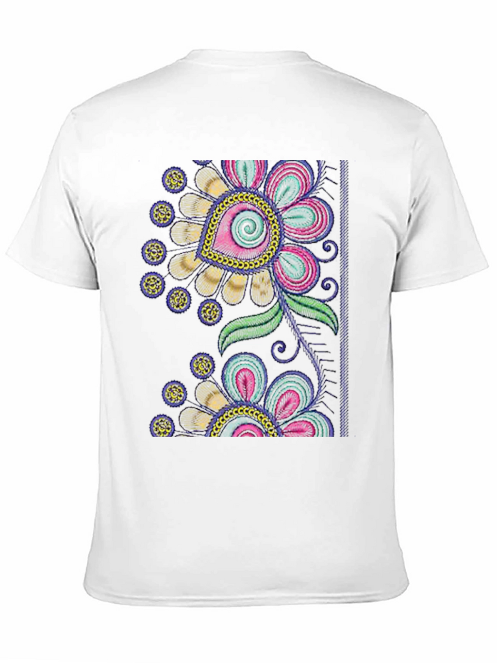 Black Floral Embroidered Graphic Tee