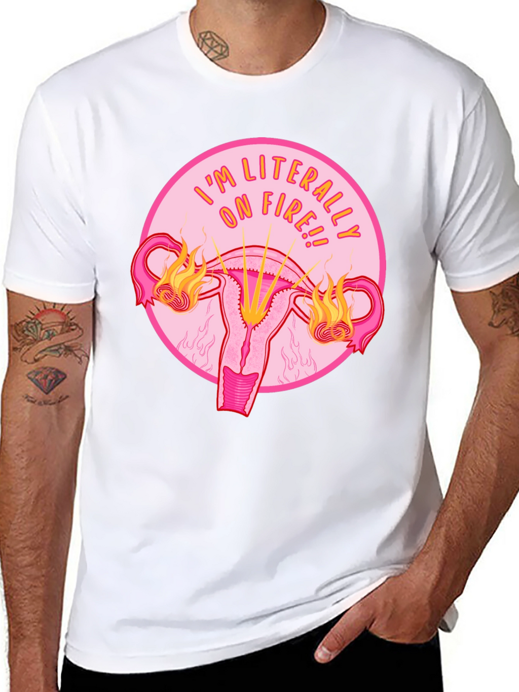 Im Literally On Fire Uterus Graphic Tee