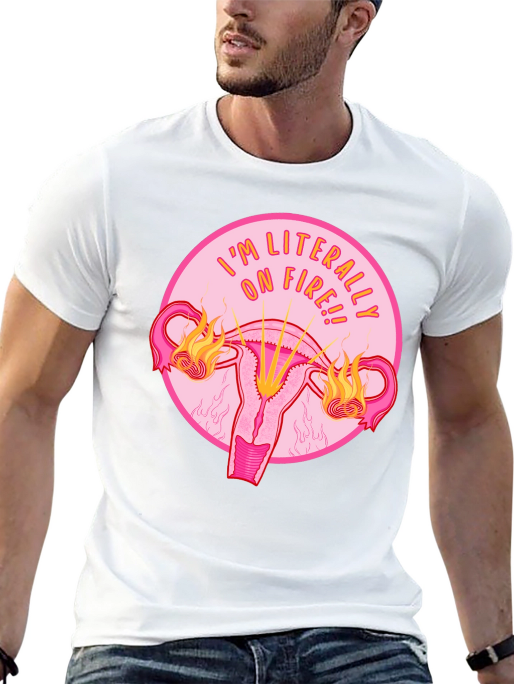 Im Literally On Fire Uterus Graphic Tee