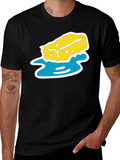 Black T-Shirt with Sponge Design
