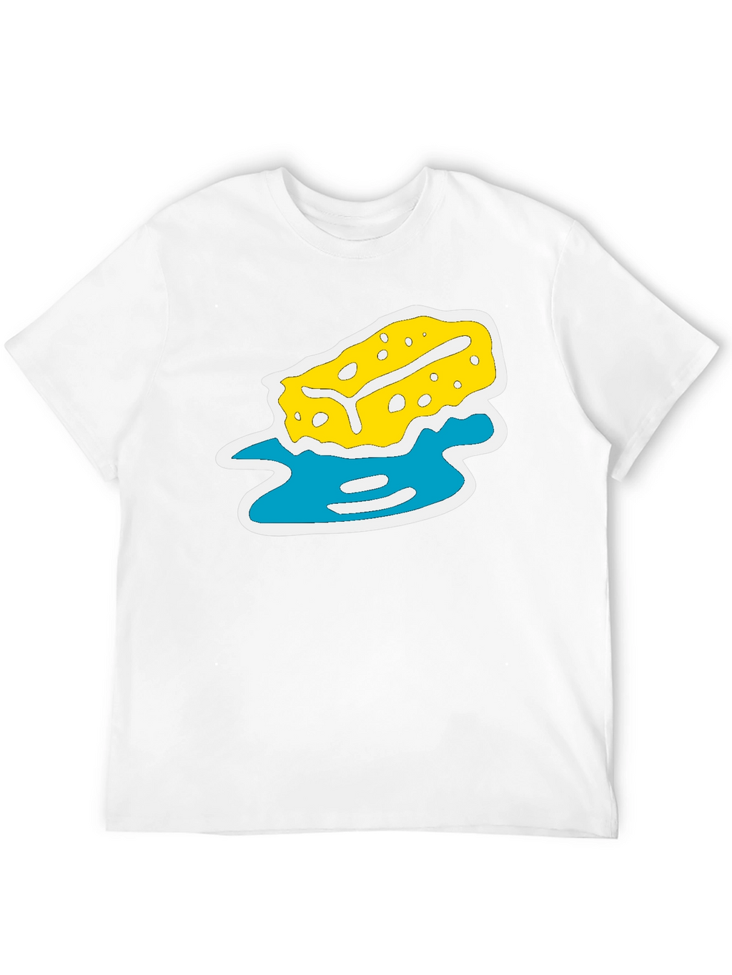 Black T-Shirt with Sponge Design