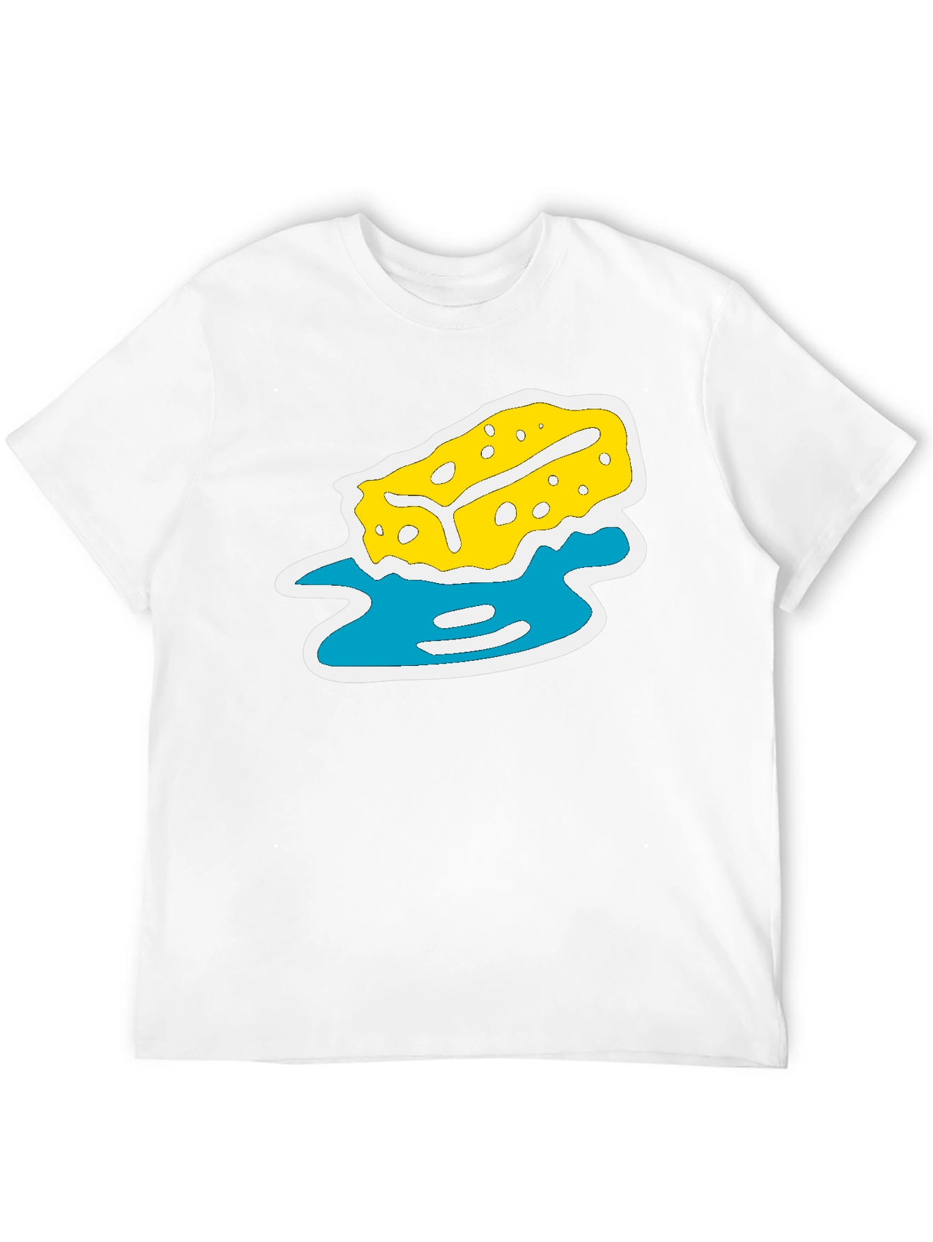 Black T-Shirt with Sponge Design