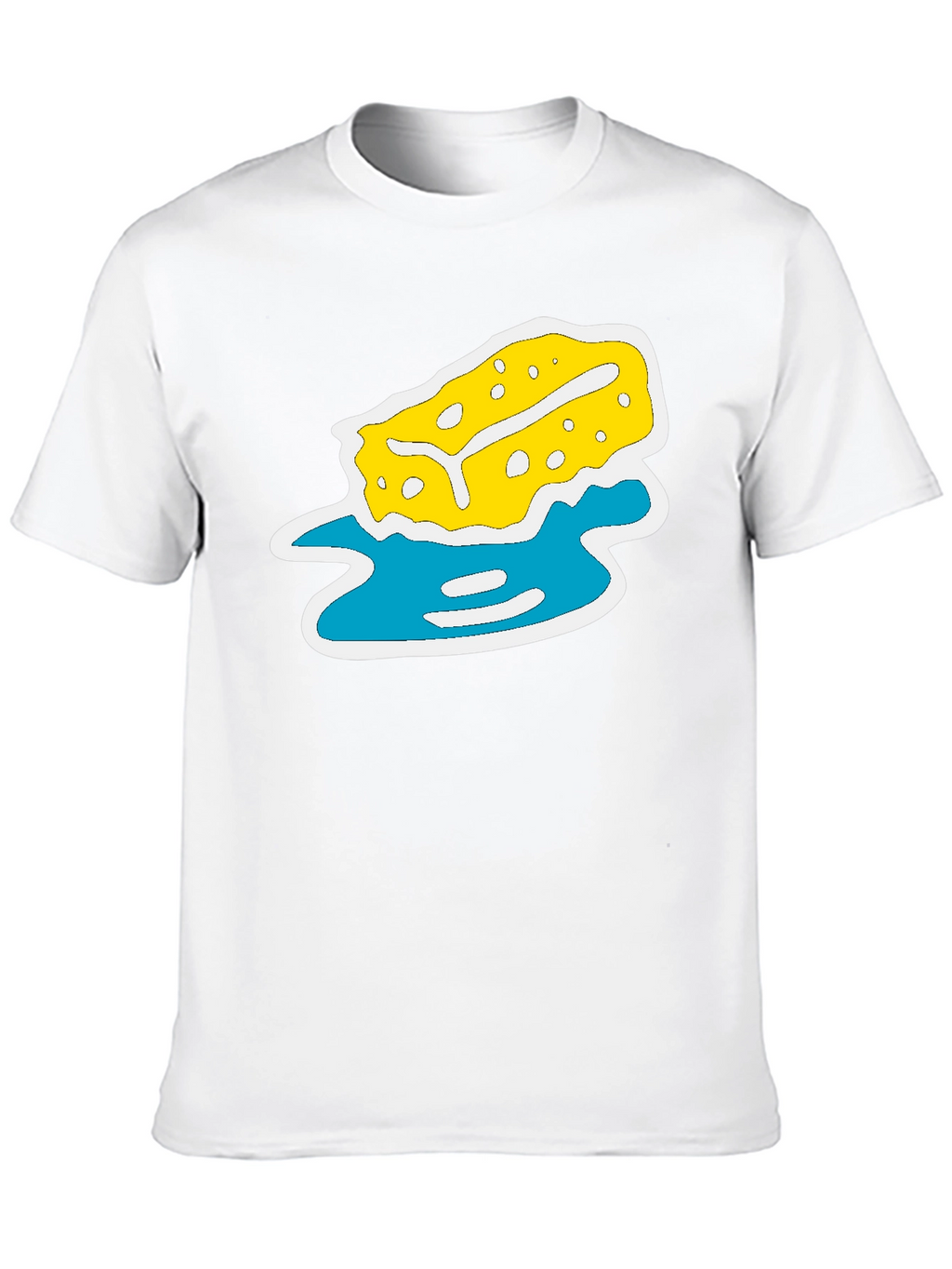 Black T-Shirt with Sponge Design