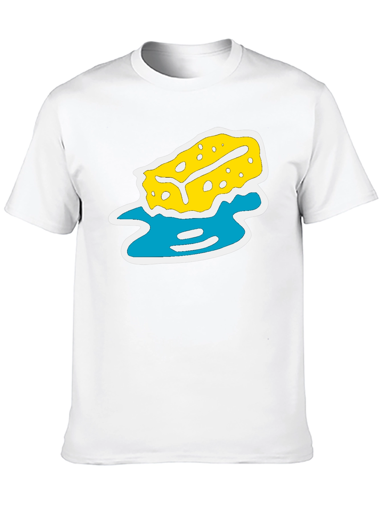 Black T-Shirt with Sponge Design