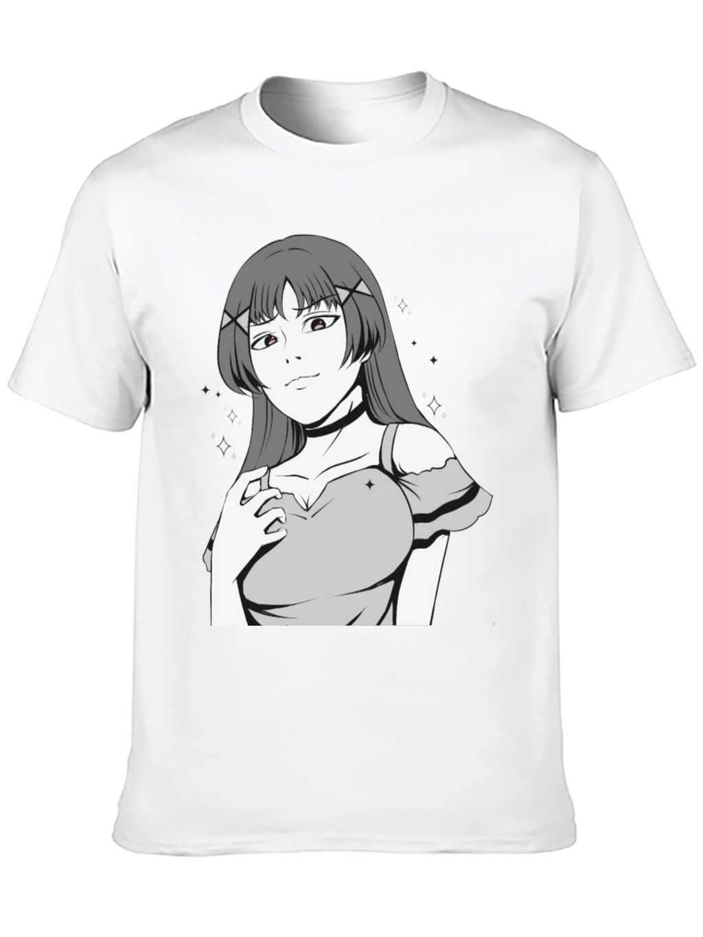 Anime Girl Graphic Black T-Shirt
