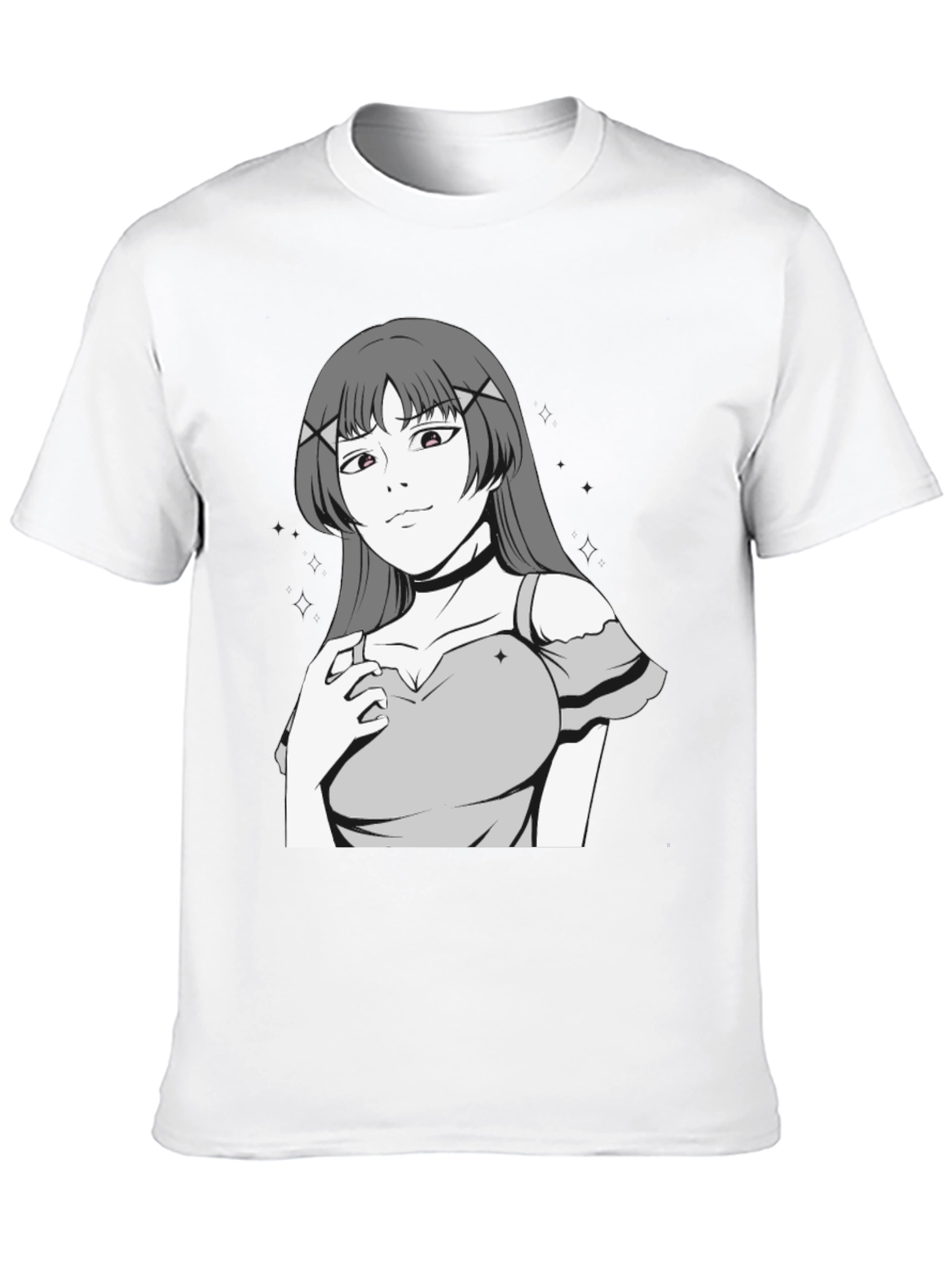 Anime Girl Graphic Black T-Shirt