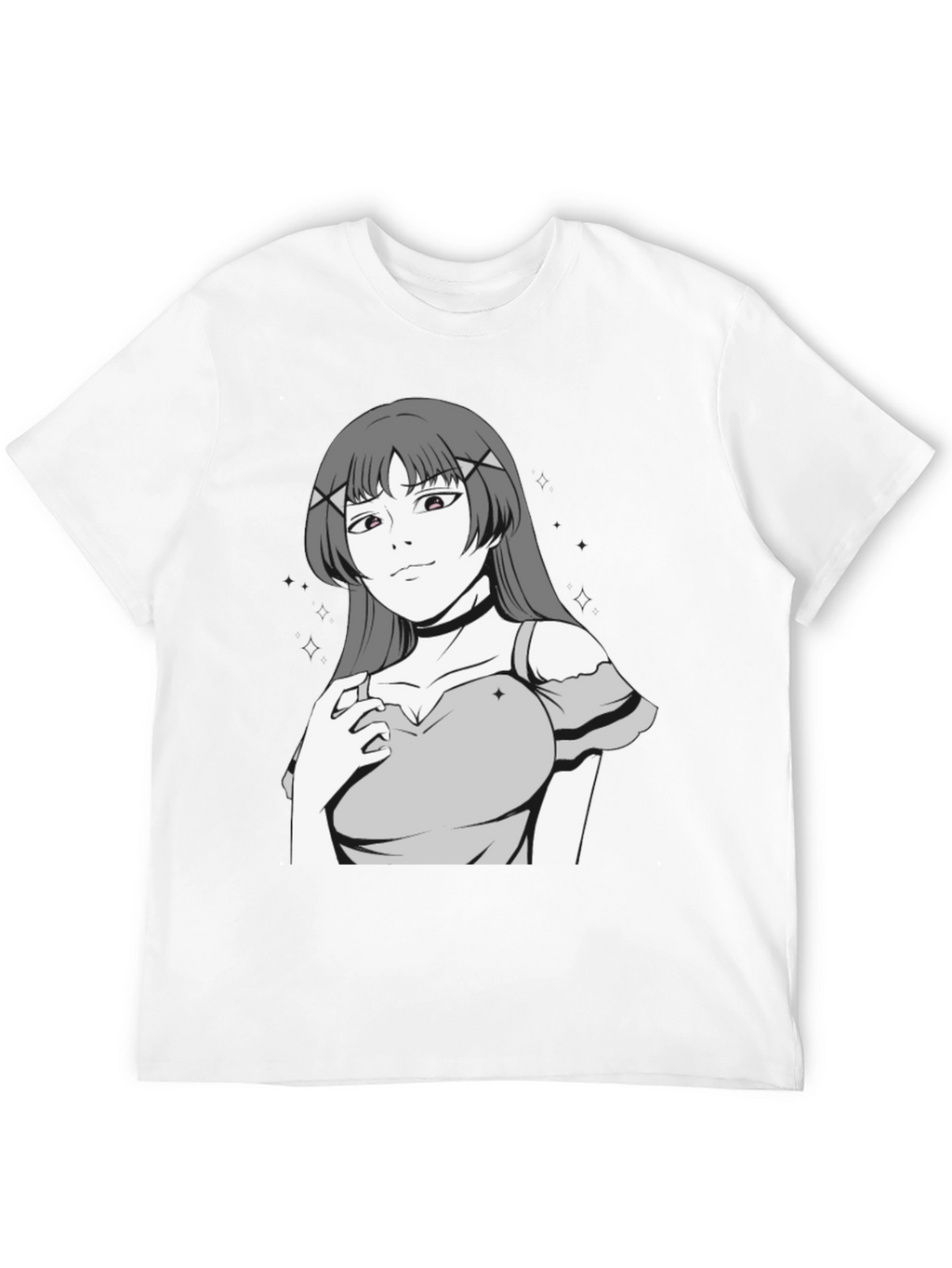 Anime Girl Graphic Black T-Shirt