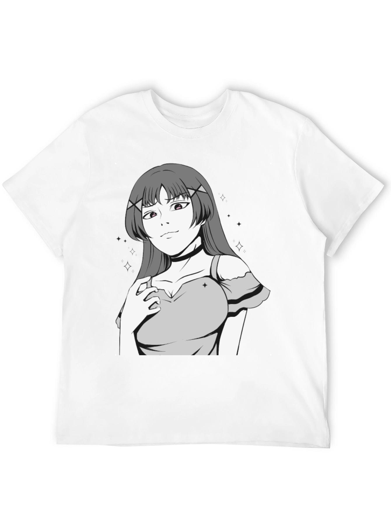 Anime Girl Graphic Black T-Shirt