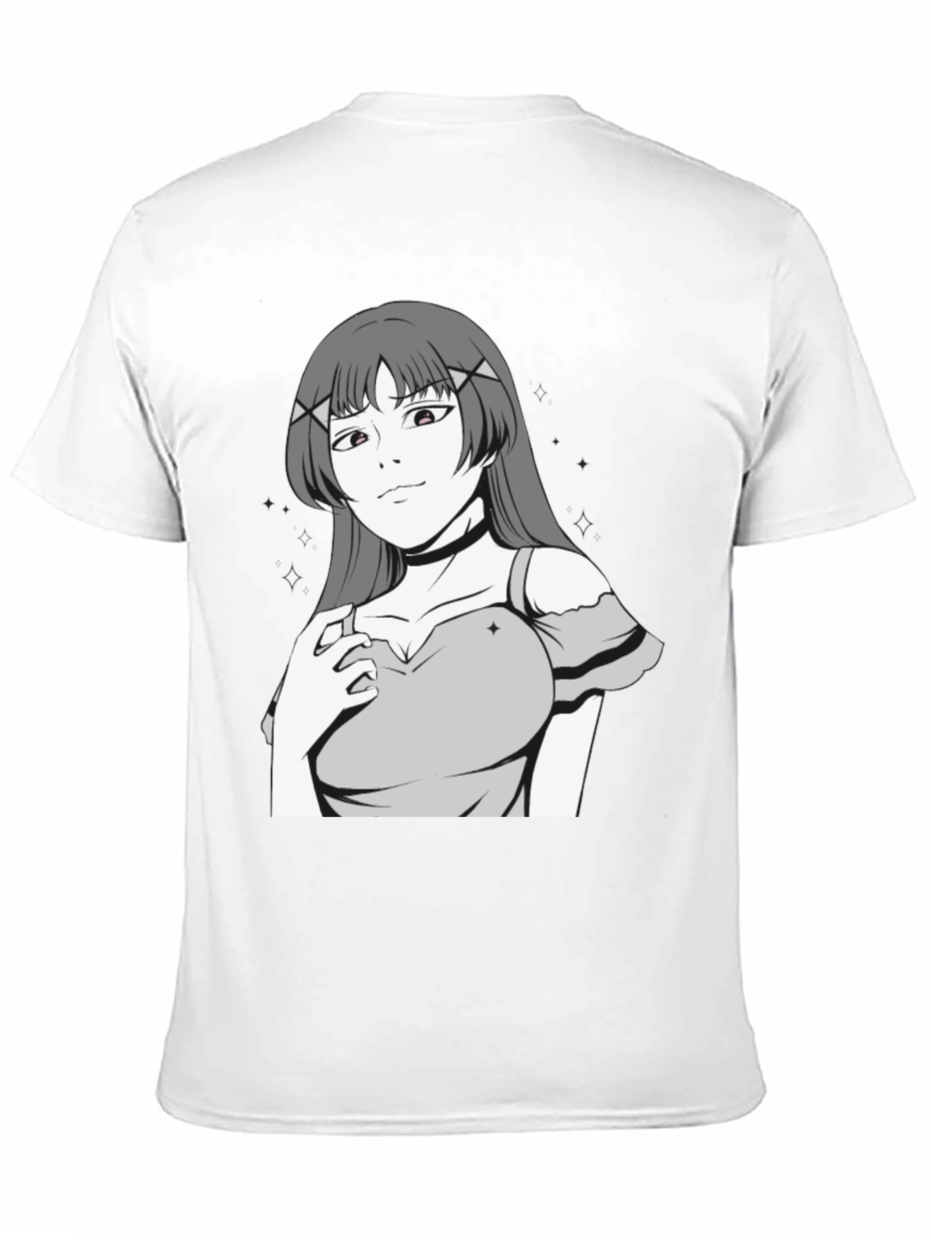 Anime Girl Graphic Black T-Shirt