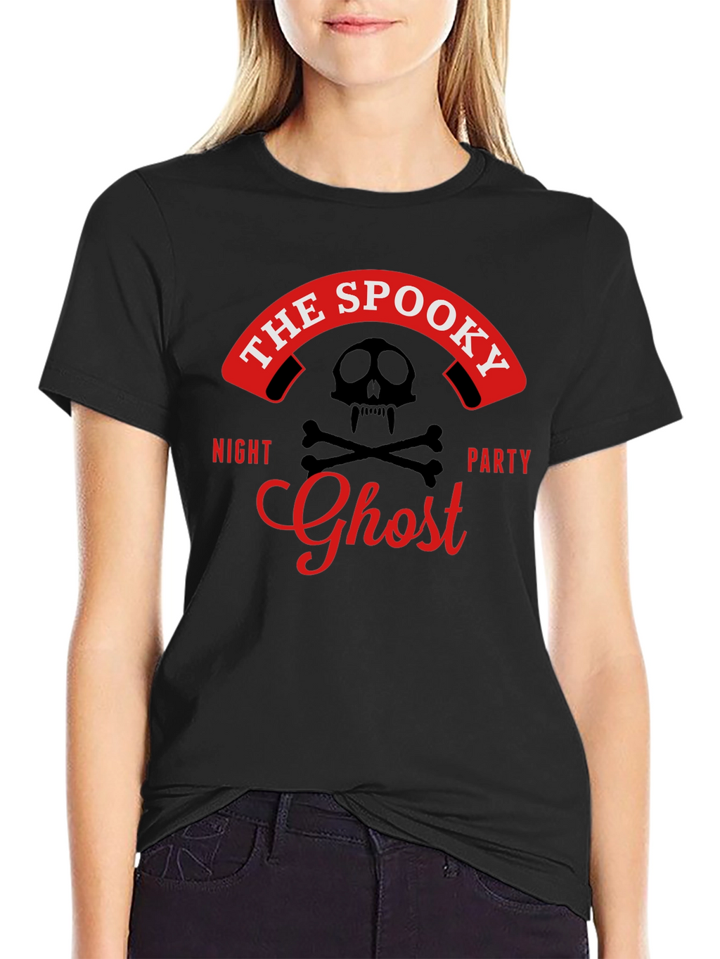 Spooky Ghost Night Party T-Shirt - Skull & Bones