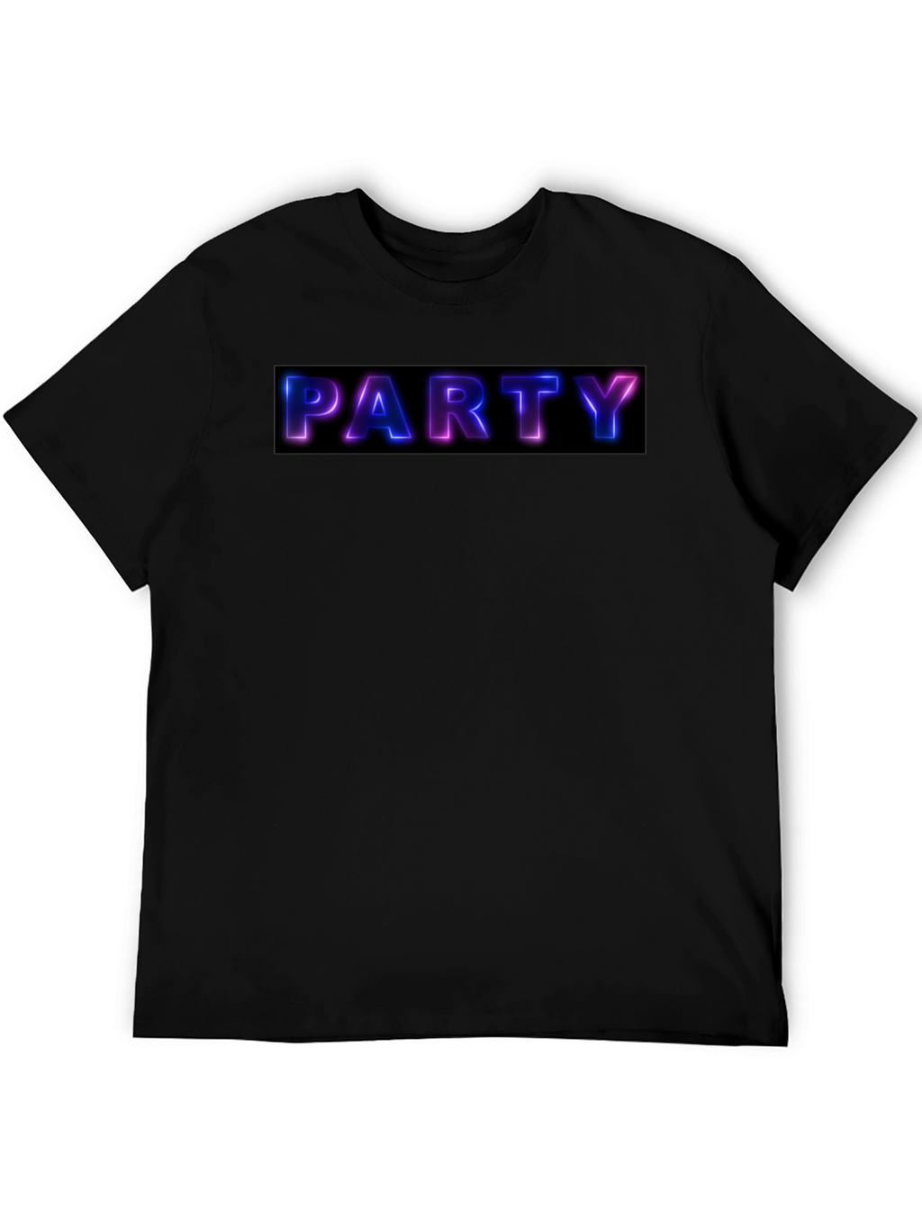 Party Neon Graphic Black T-Shirt