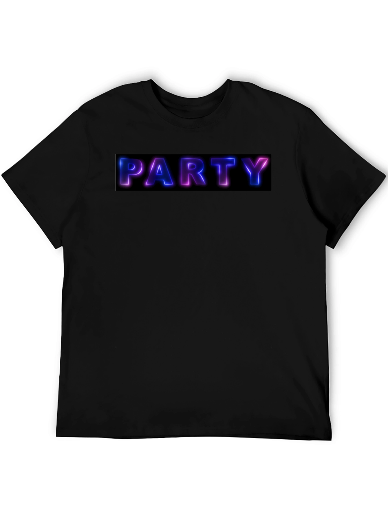 Party Neon Graphic Black T-Shirt