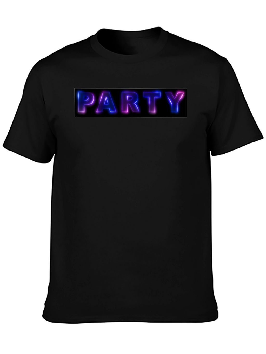 Party Neon Graphic Black T-Shirt
