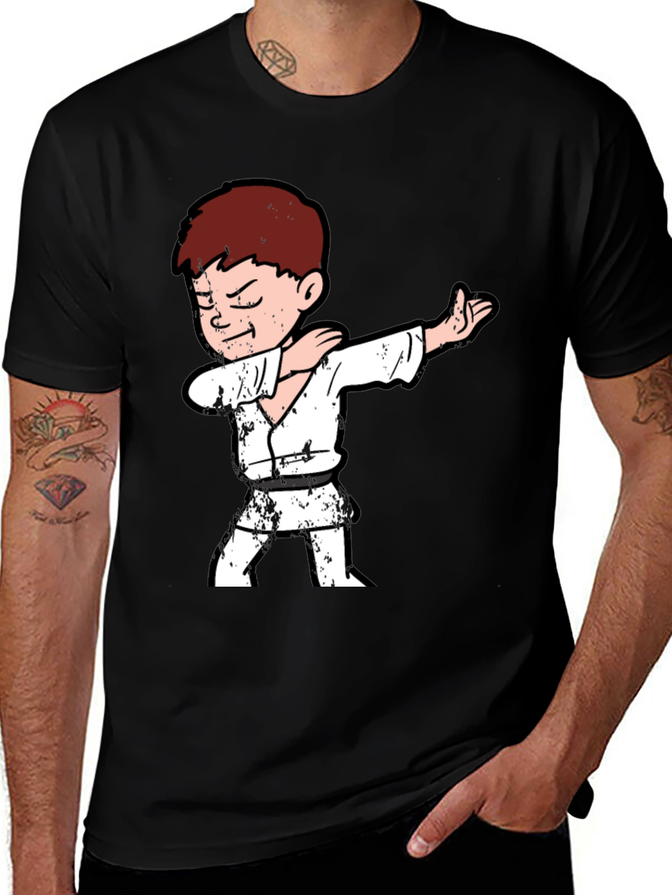 Karate Kid Dab T-Shirt - Black Cotton Tee
