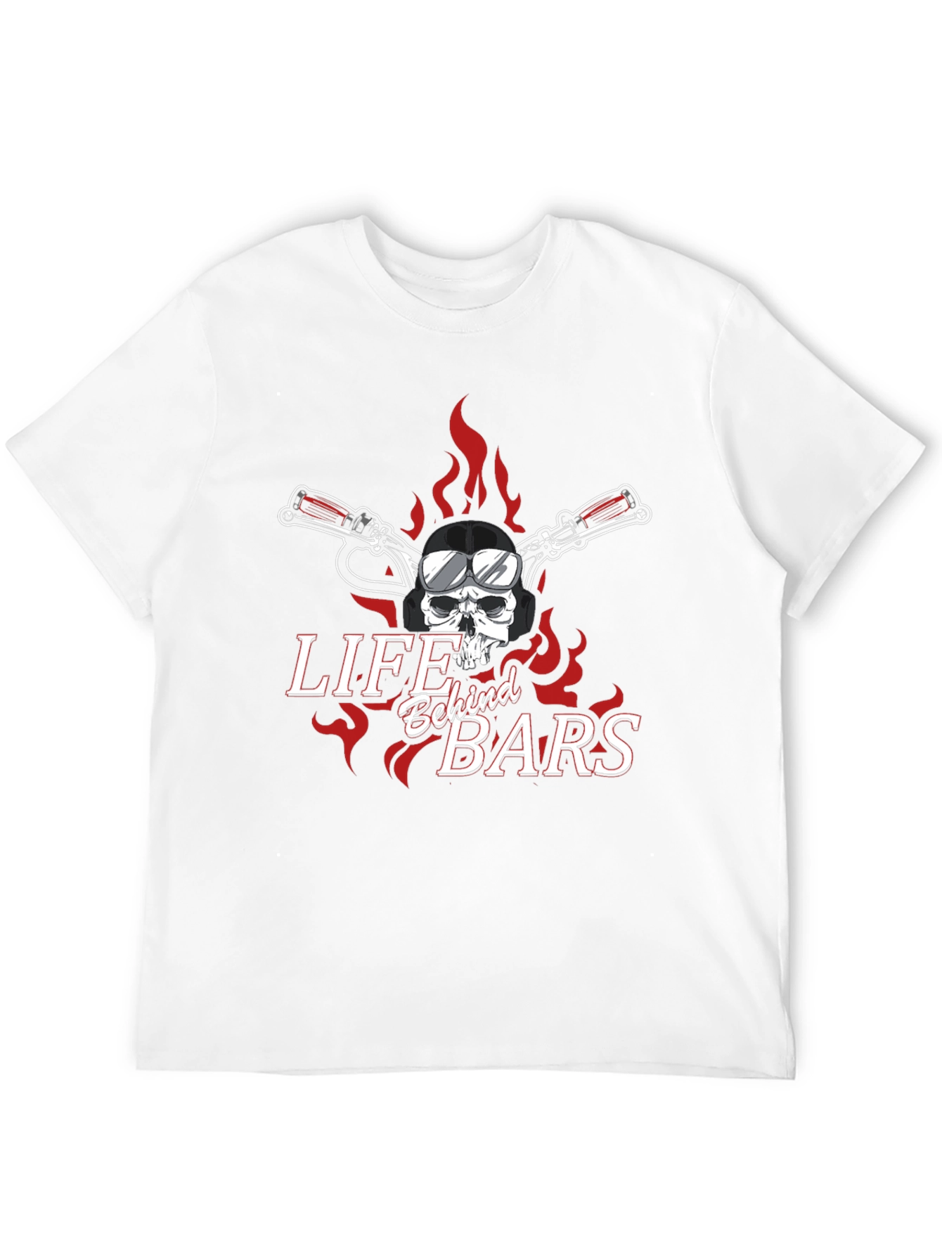Life Behind Bars Skull Motorcycle T-Shirt