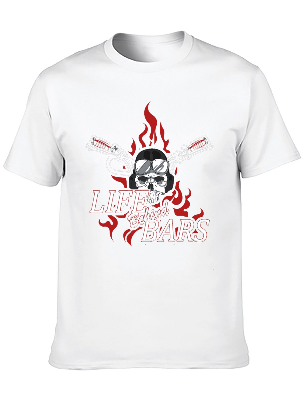 Life Behind Bars Skull Motorcycle T-Shirt