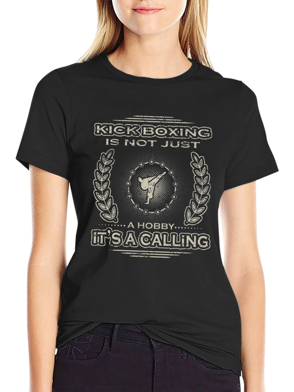 Kickboxing Is A Calling Black T-Shirt