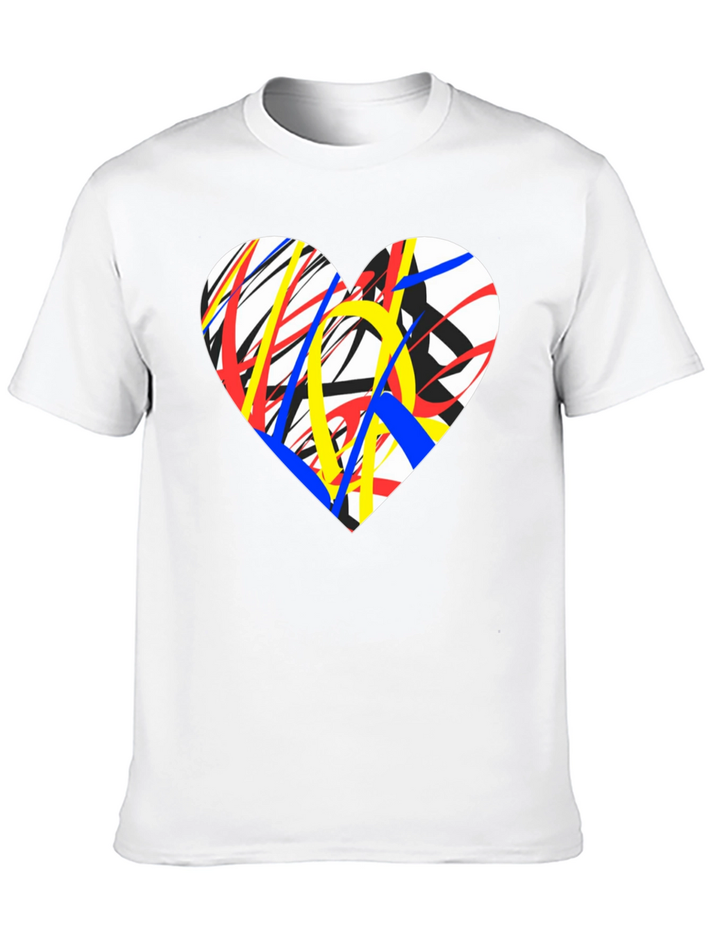 Abstract Heart Graphic Tee - Modern Art T-Shirt