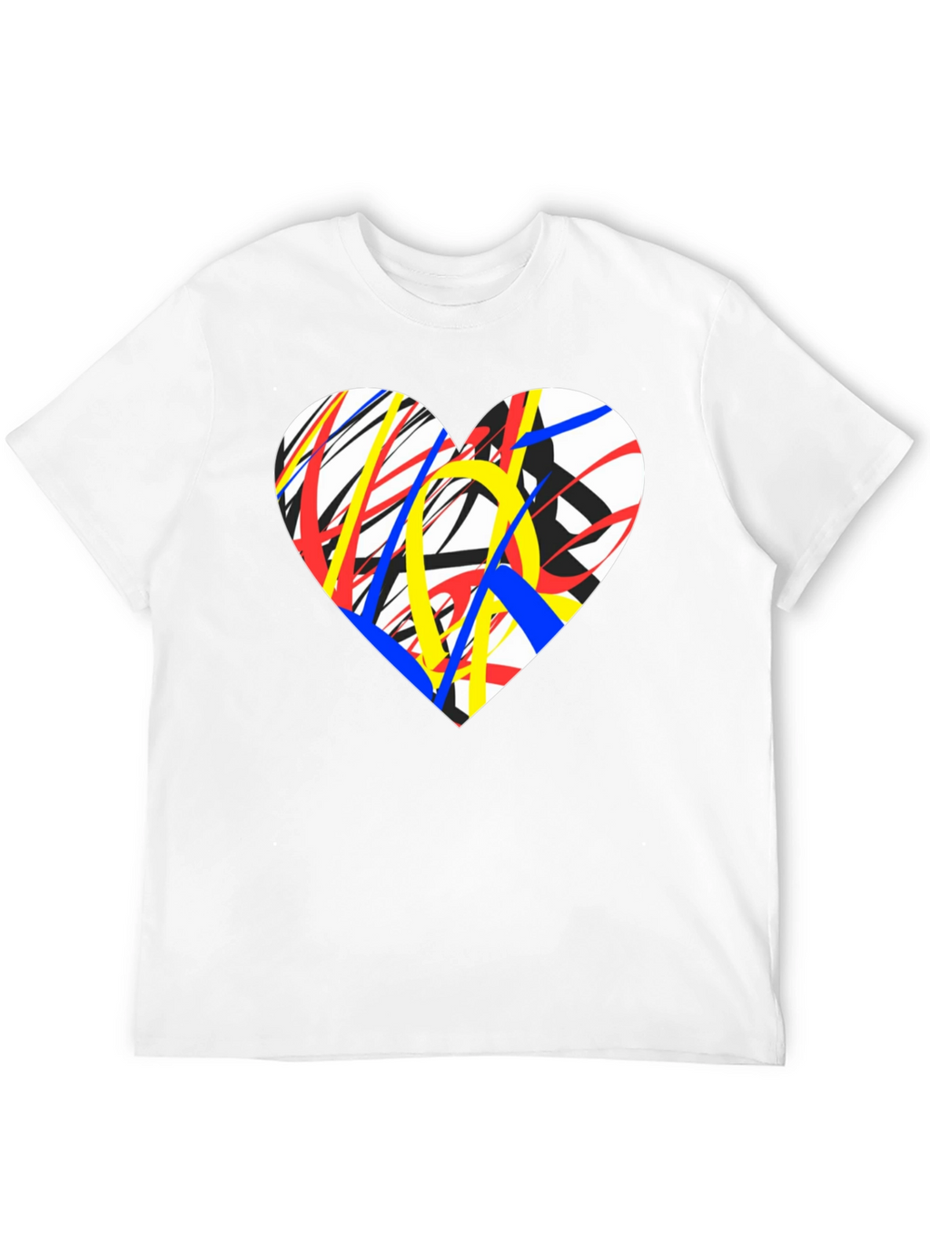 Abstract Heart Graphic Tee - Modern Art T-Shirt