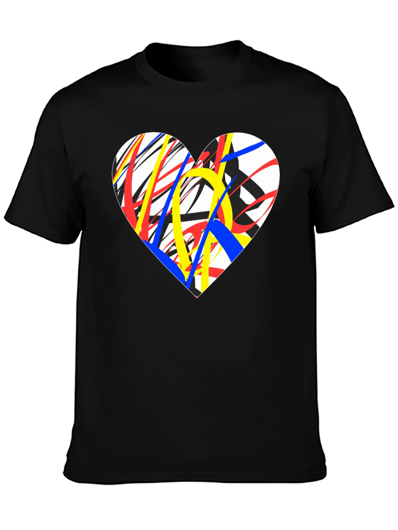 Abstract Heart Graphic Tee - Modern Art T-Shirt
