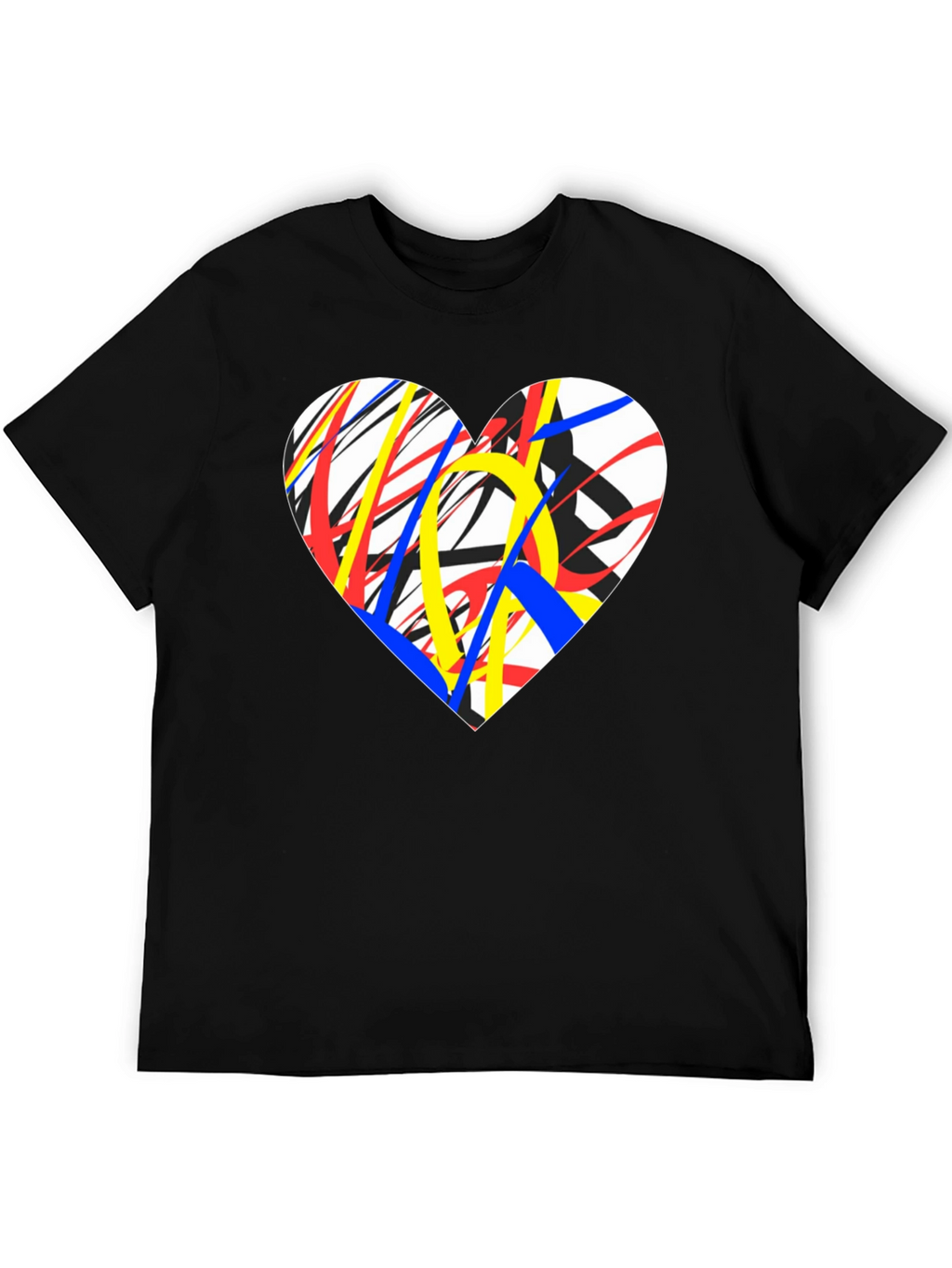 Abstract Heart Graphic Tee - Modern Art T-Shirt